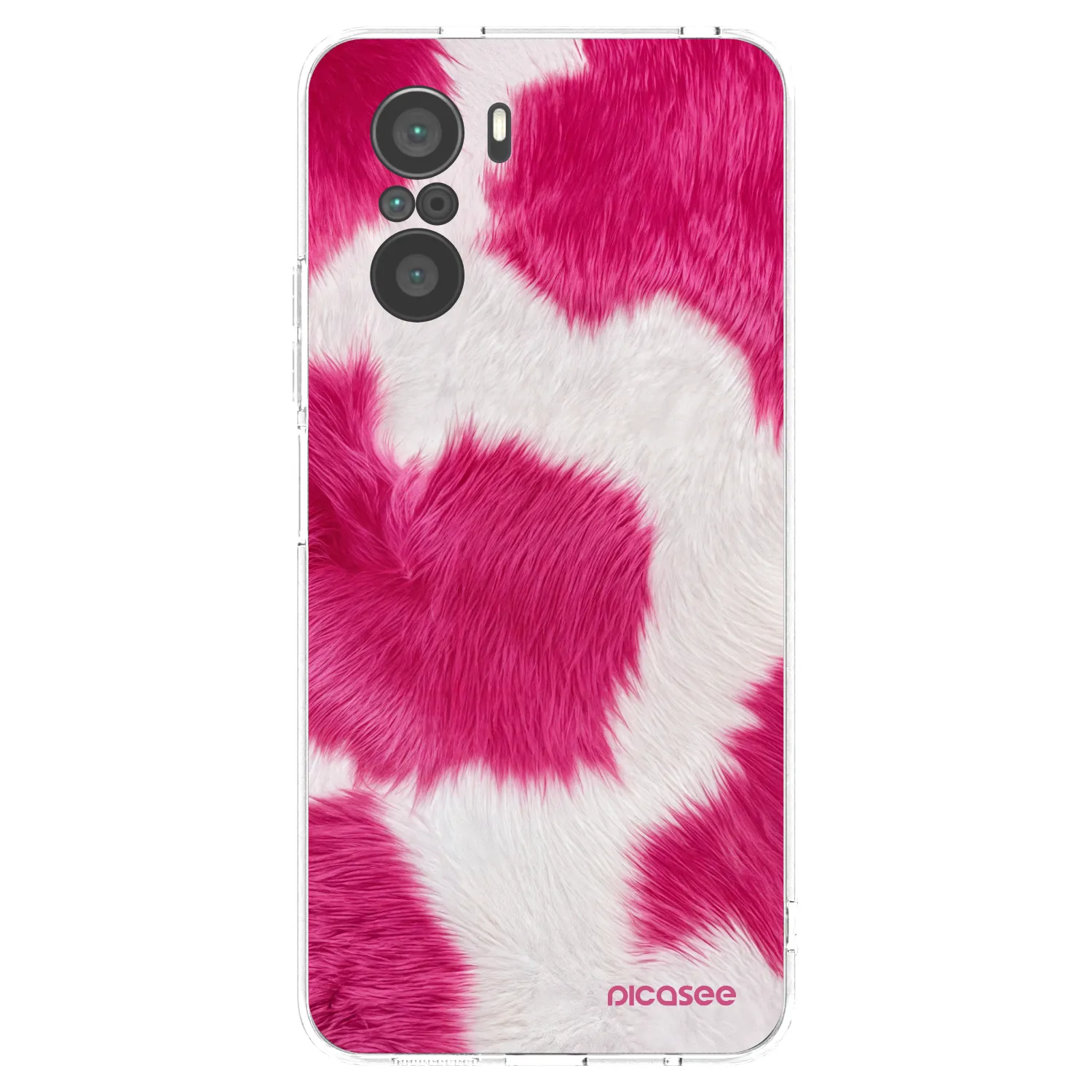 Picasee silikonska prozirna maskica za Xiaomi Poco F3 - Pink Moo