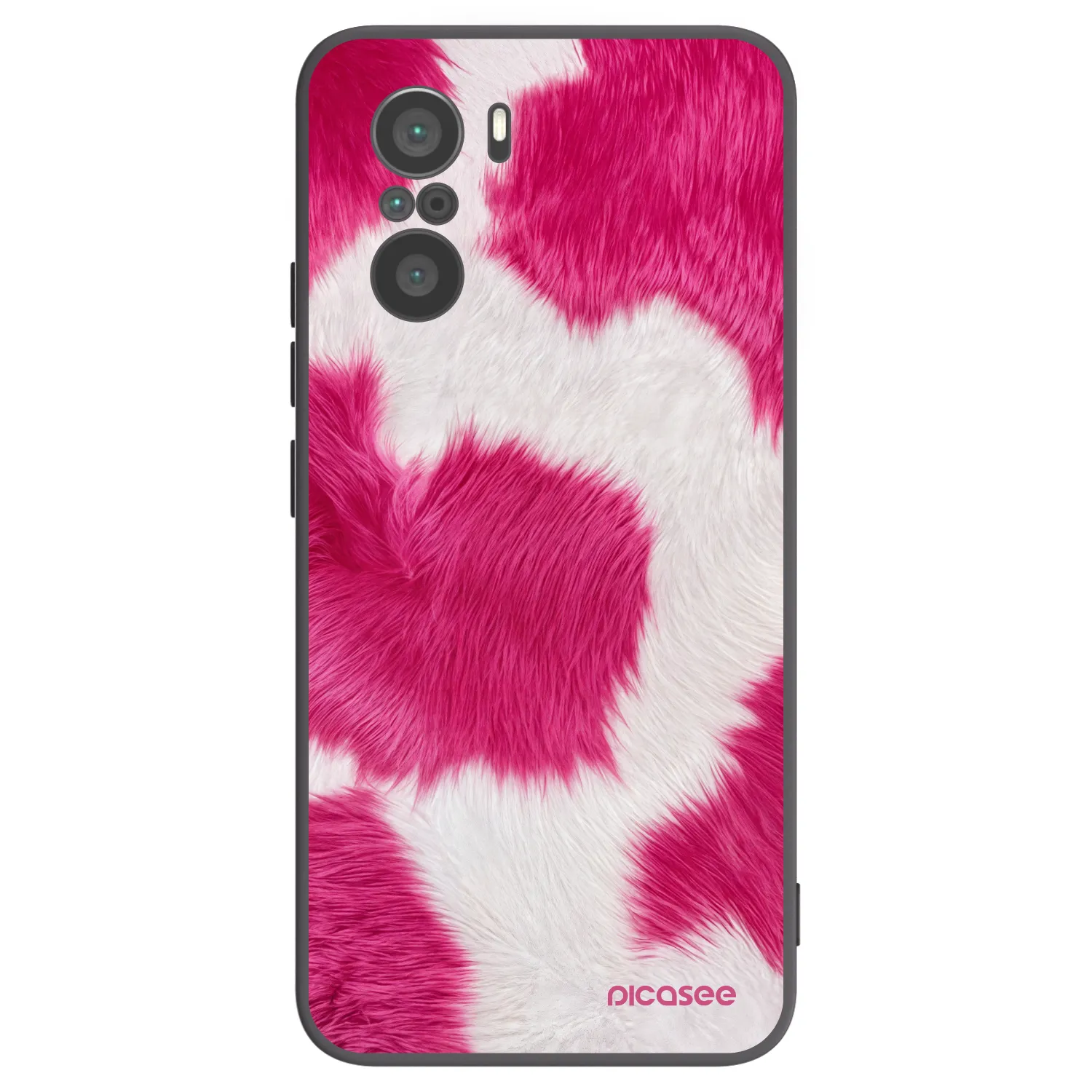 Picasee crna silikonska maskica za Xiaomi Poco F3 - Pink Moo