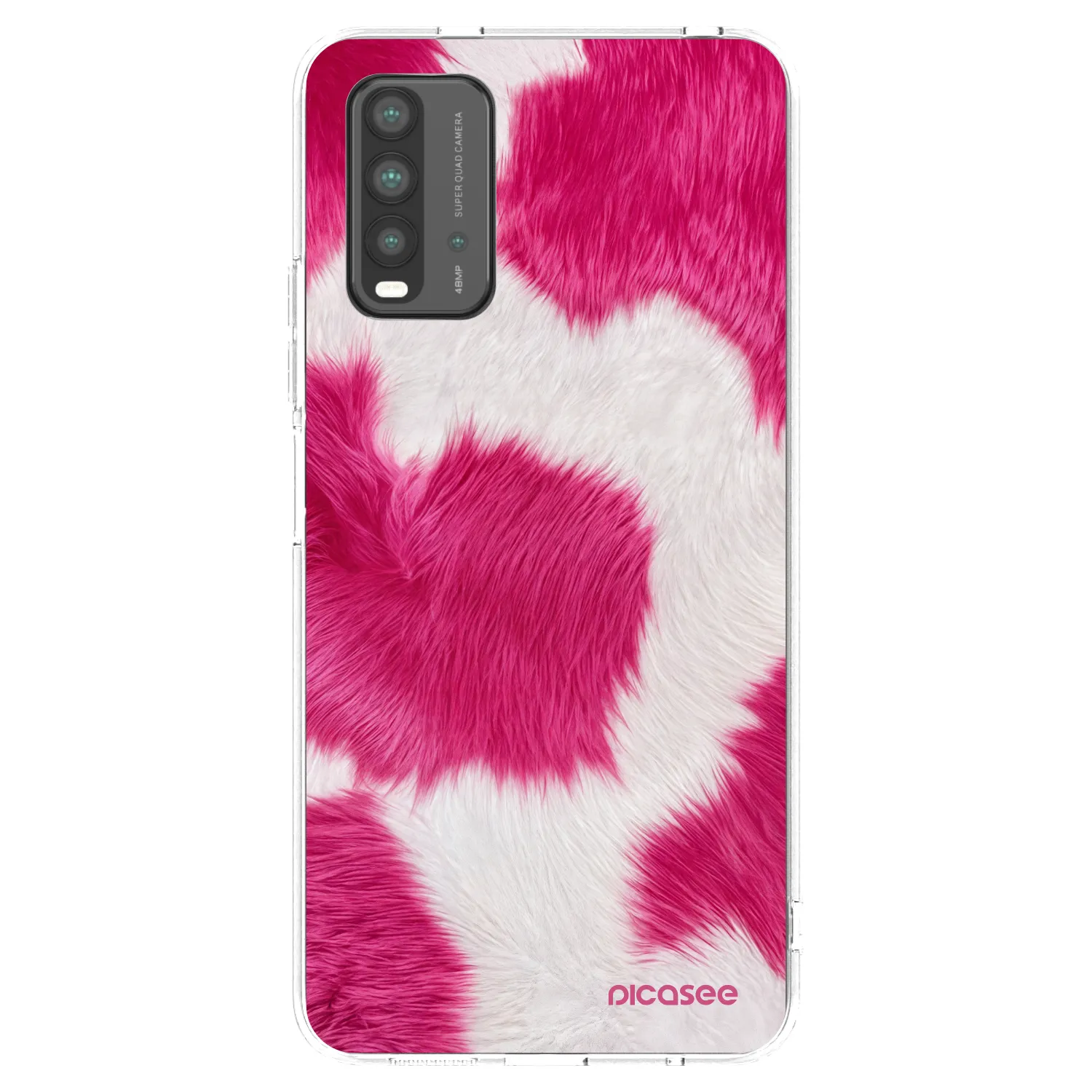 Picasee silikonska prozirna maskica za Xiaomi Redmi 9T - Pink Moo