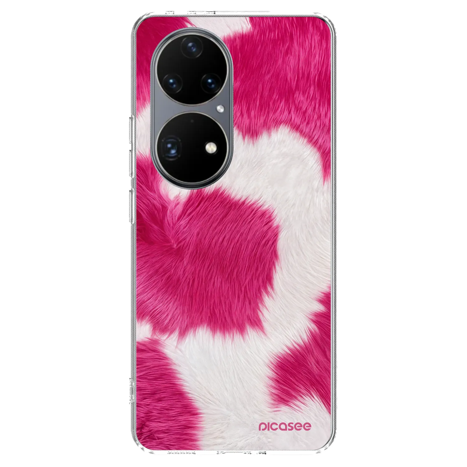 Picasee silikonska prozirna maskica za Huawei P50 - Pink Moo