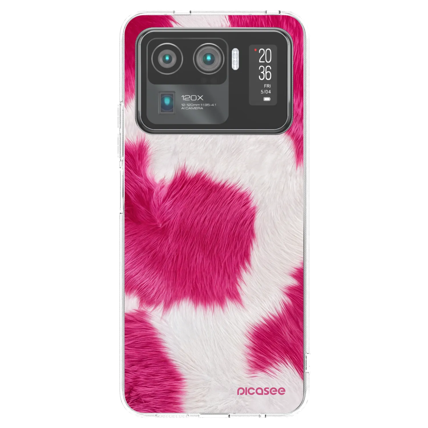 Picasee silikonska prozirna maskica za Xiaomi Mi 11 Ultra - Pink Moo
