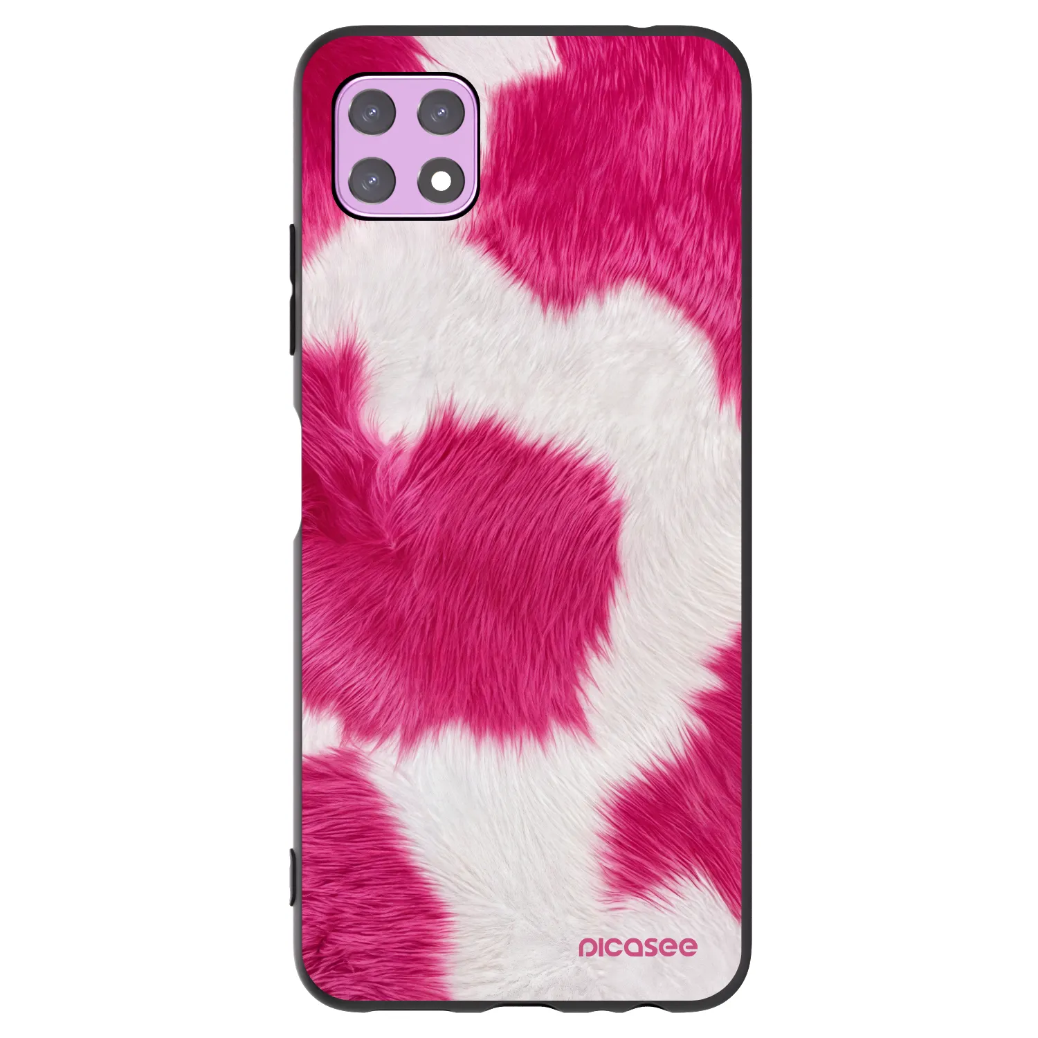 Picasee crna silikonska maskica za Samsung Galaxy A22 A226B 5G - Pink Moo