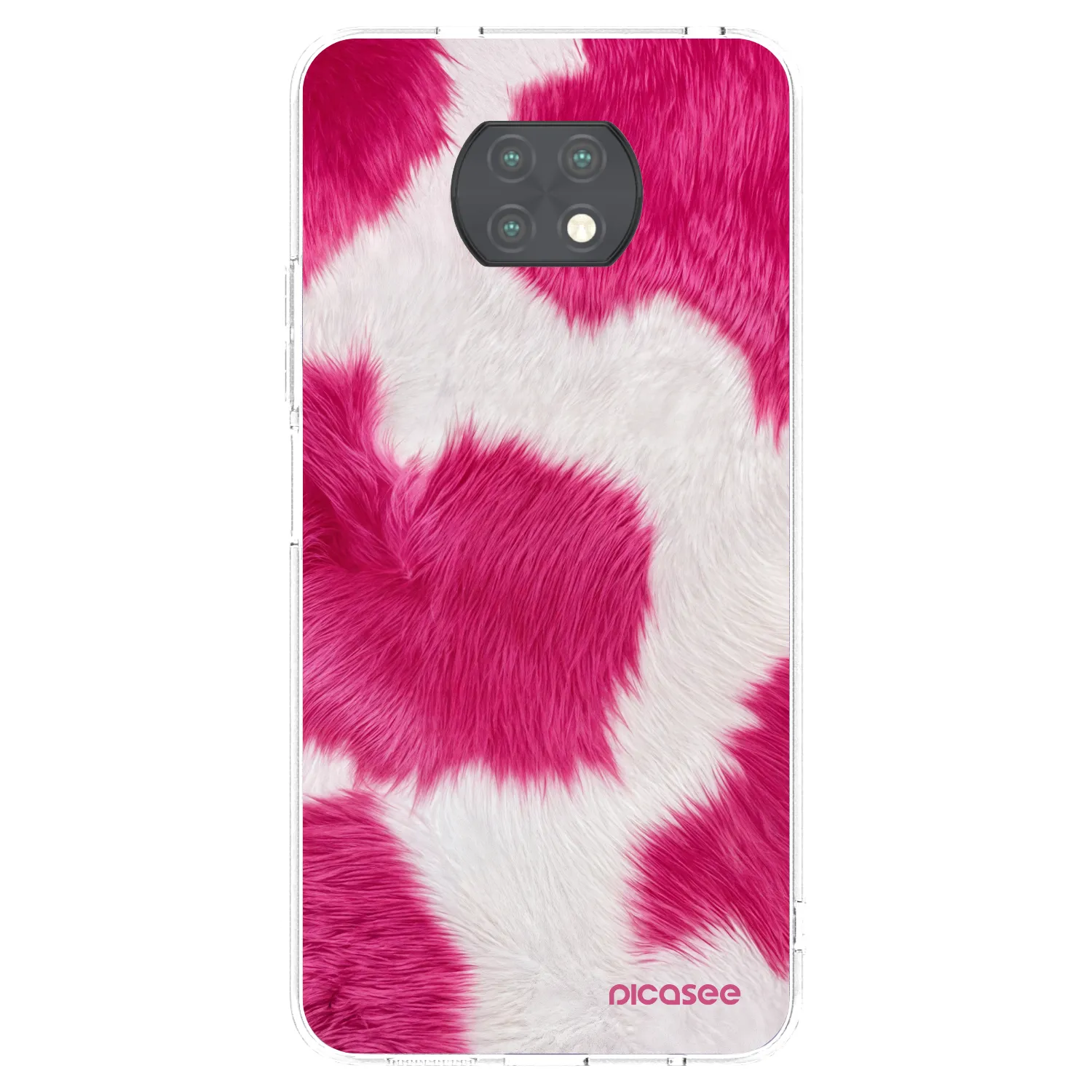 Picasee silikonska prozirna maskica za Xiaomi Redmi Note 9T - Pink Moo