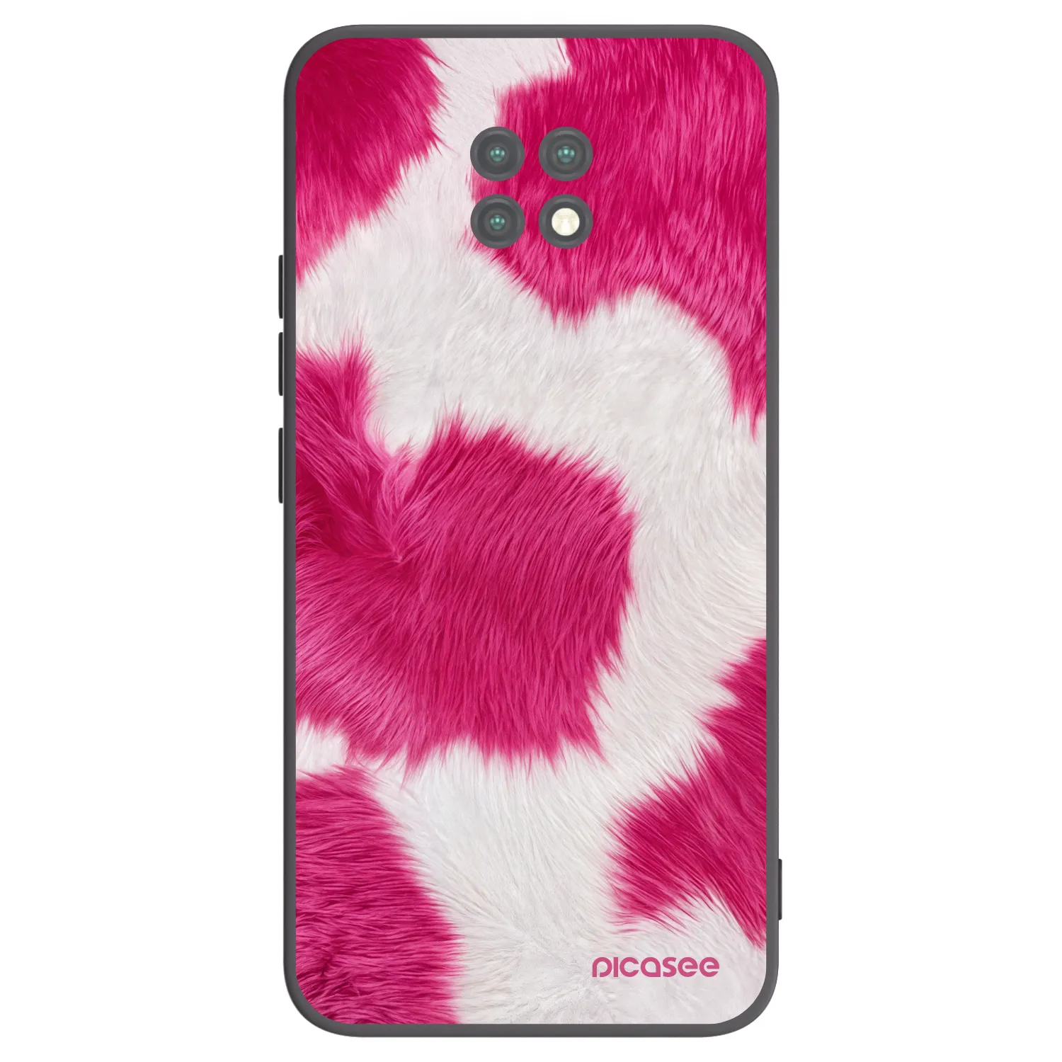 Picasee crna silikonska maskica za Xiaomi Redmi Note 9T - Pink Moo