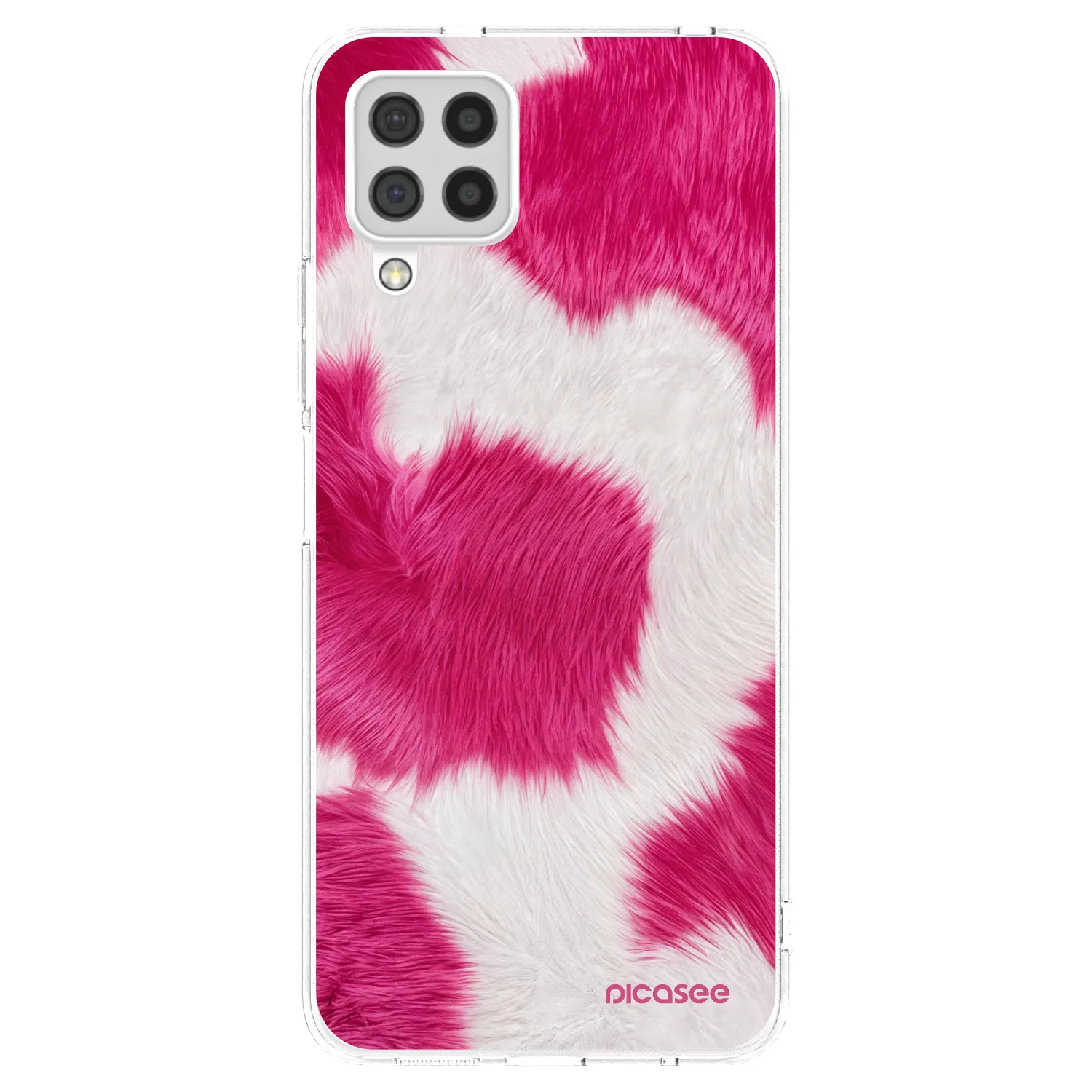Picasee silikonska prozirna maskica za Samsung Galaxy A22 A225F 4G - Pink Moo