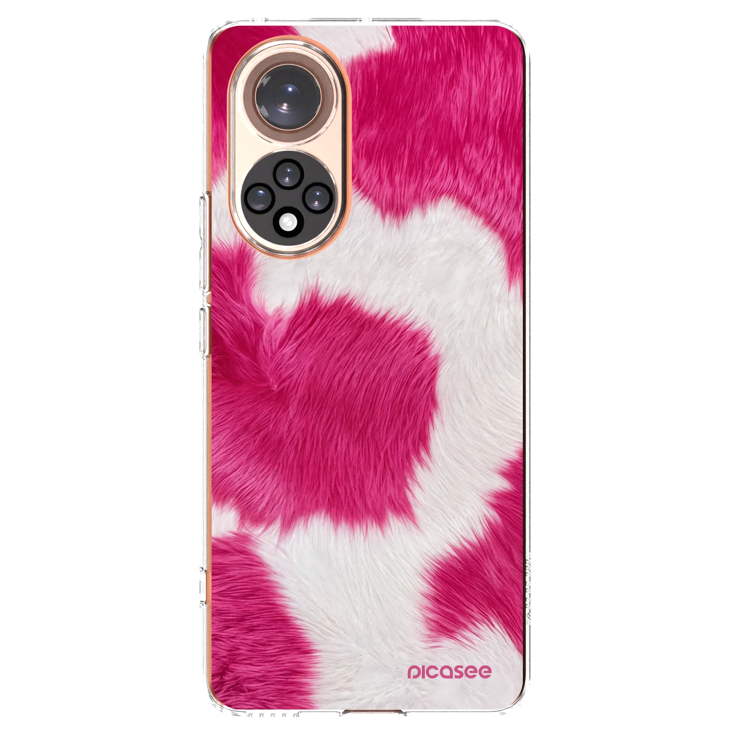 Picasee silikonska prozirna maskica za Honor 50 5G - Pink Moo