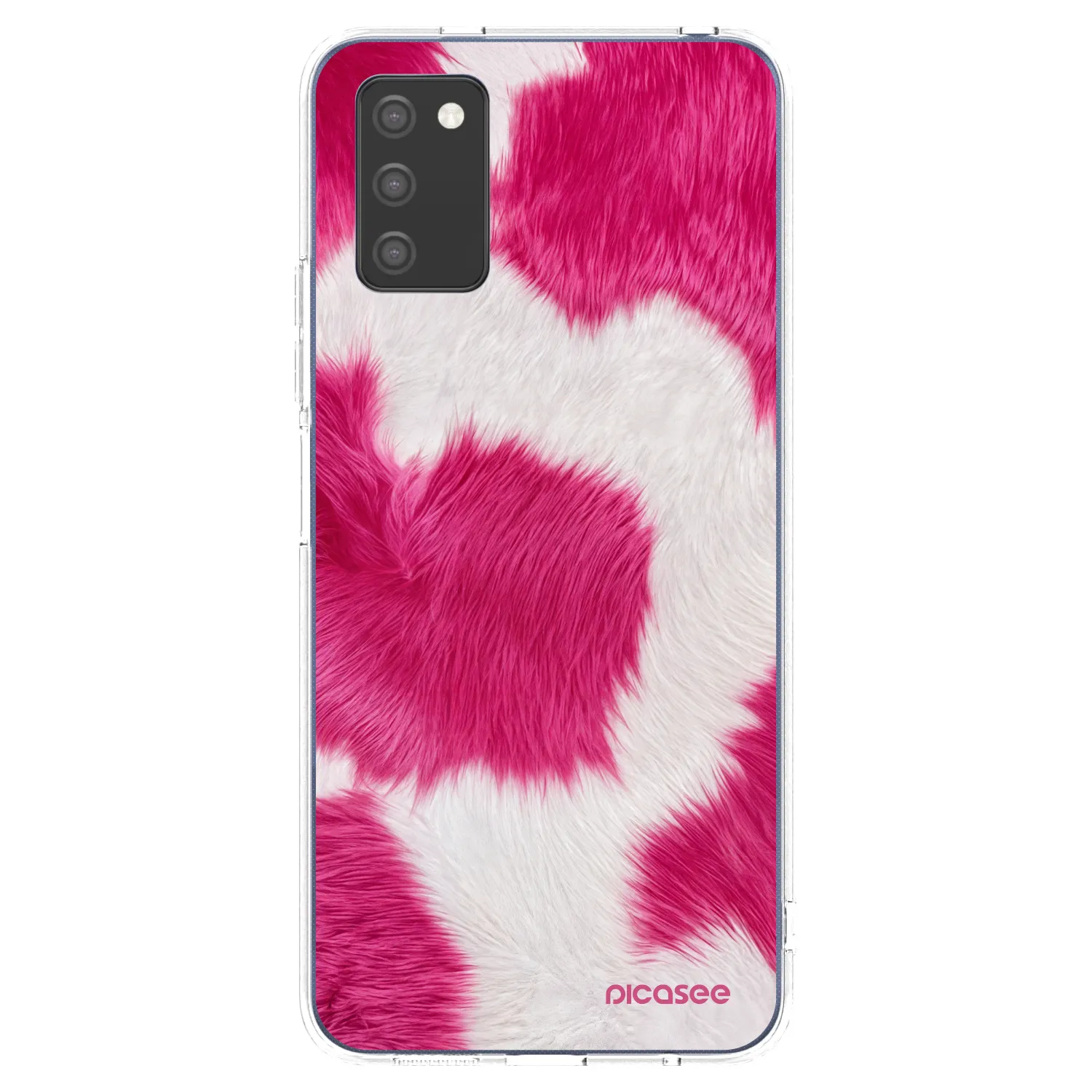 Picasee silikonska prozirna maskica za Samsung Galaxy A03s A037G - Pink Moo