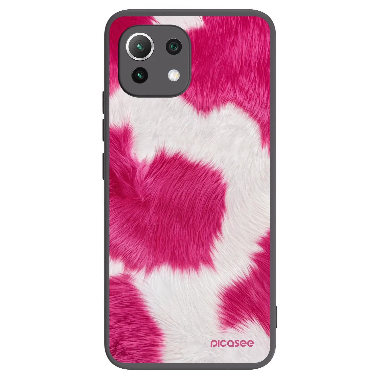 Picasee crna silikonska maskica za Xiaomi 11 Lite 5G NE - Pink Moo