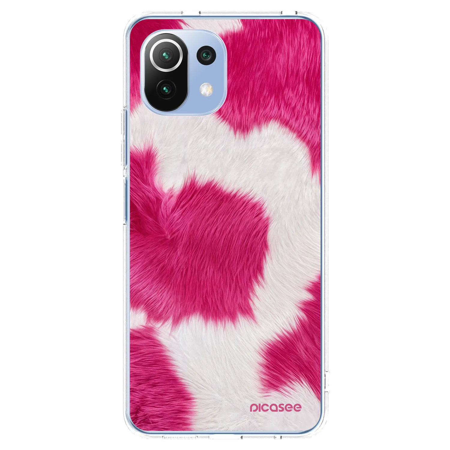 Picasee silikonska prozirna maskica za Xiaomi 11 Lite 5G NE - Pink Moo
