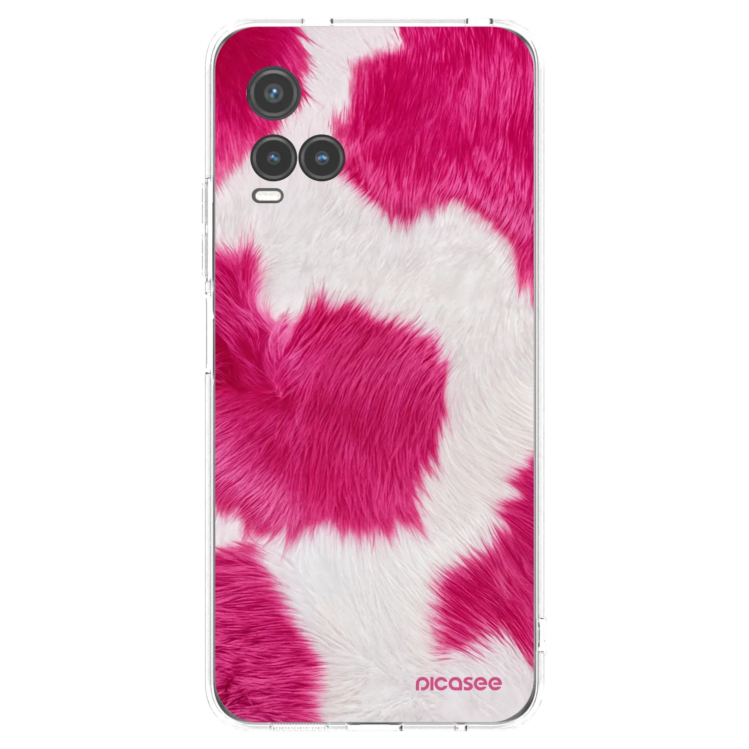 Picasee silikonska prozirna maskica za Vivo Y33s - Pink Moo