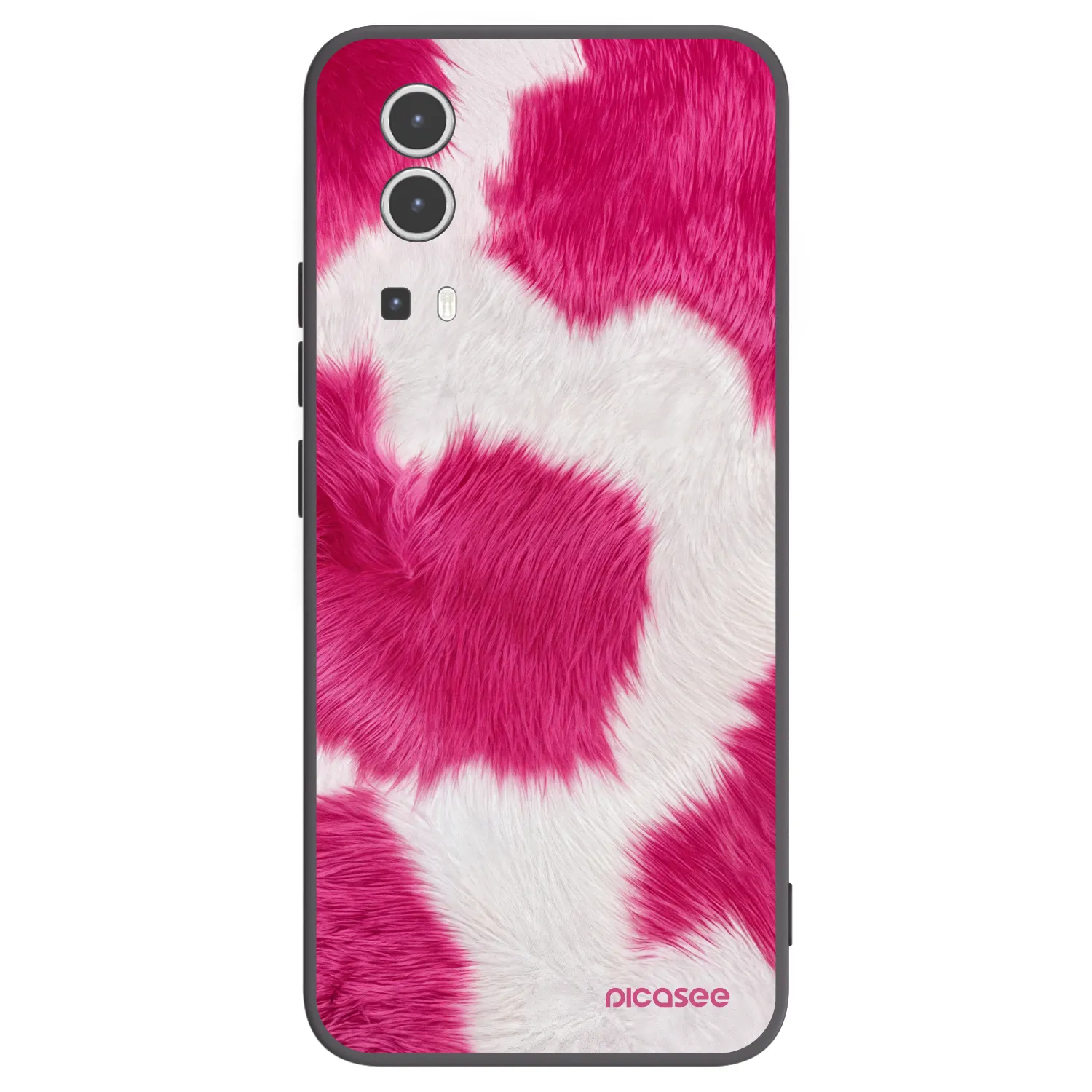 Picasee crna silikonska maskica za Vivo Y72 5G - Pink Moo