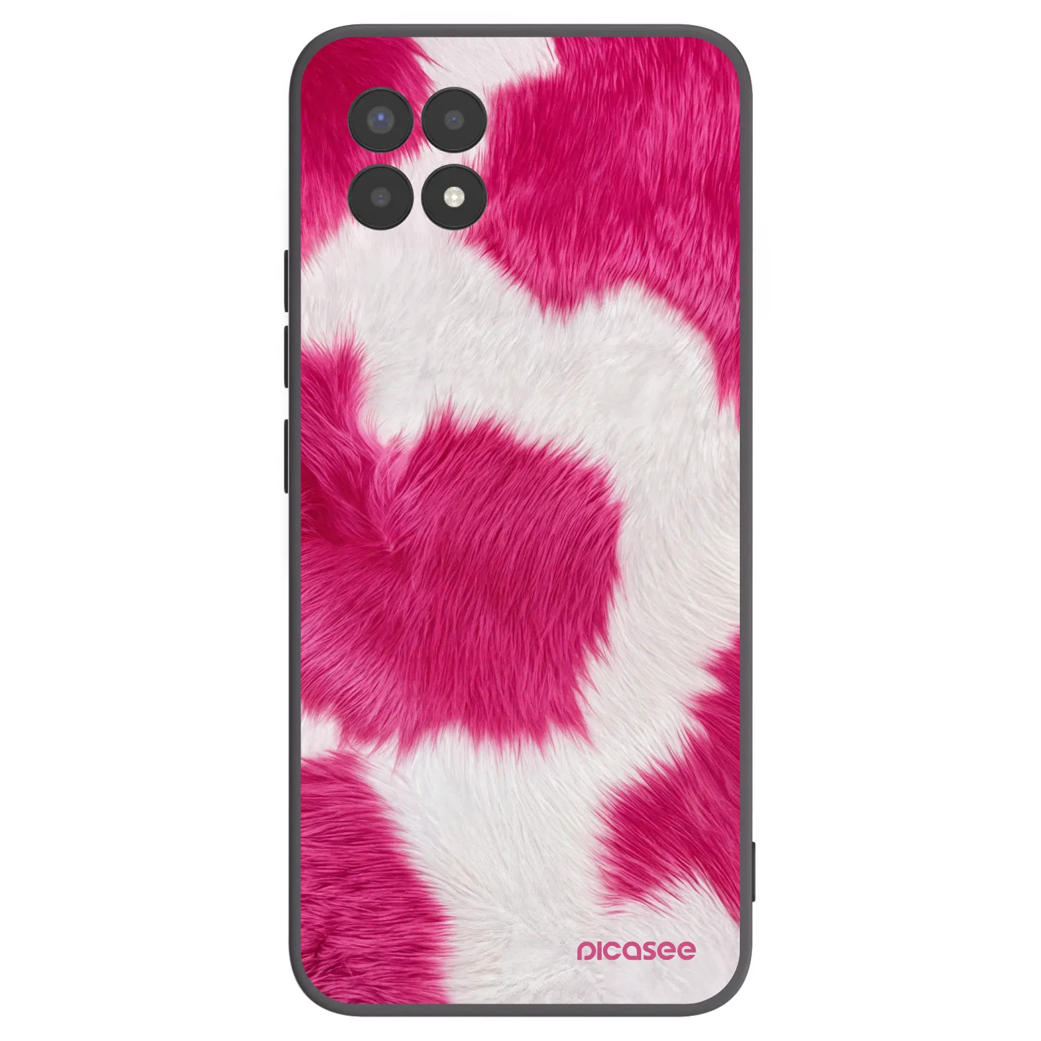 Picasee crna silikonska maskica za Realme 8i - Pink Moo