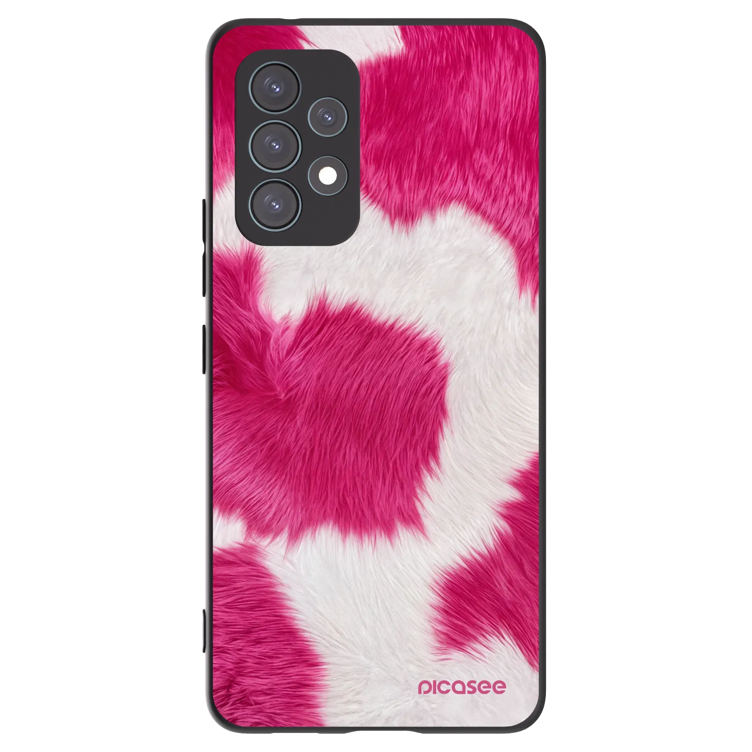 Picasee crna silikonska maskica za Samsung Galaxy A53 5G A536 - Pink Moo