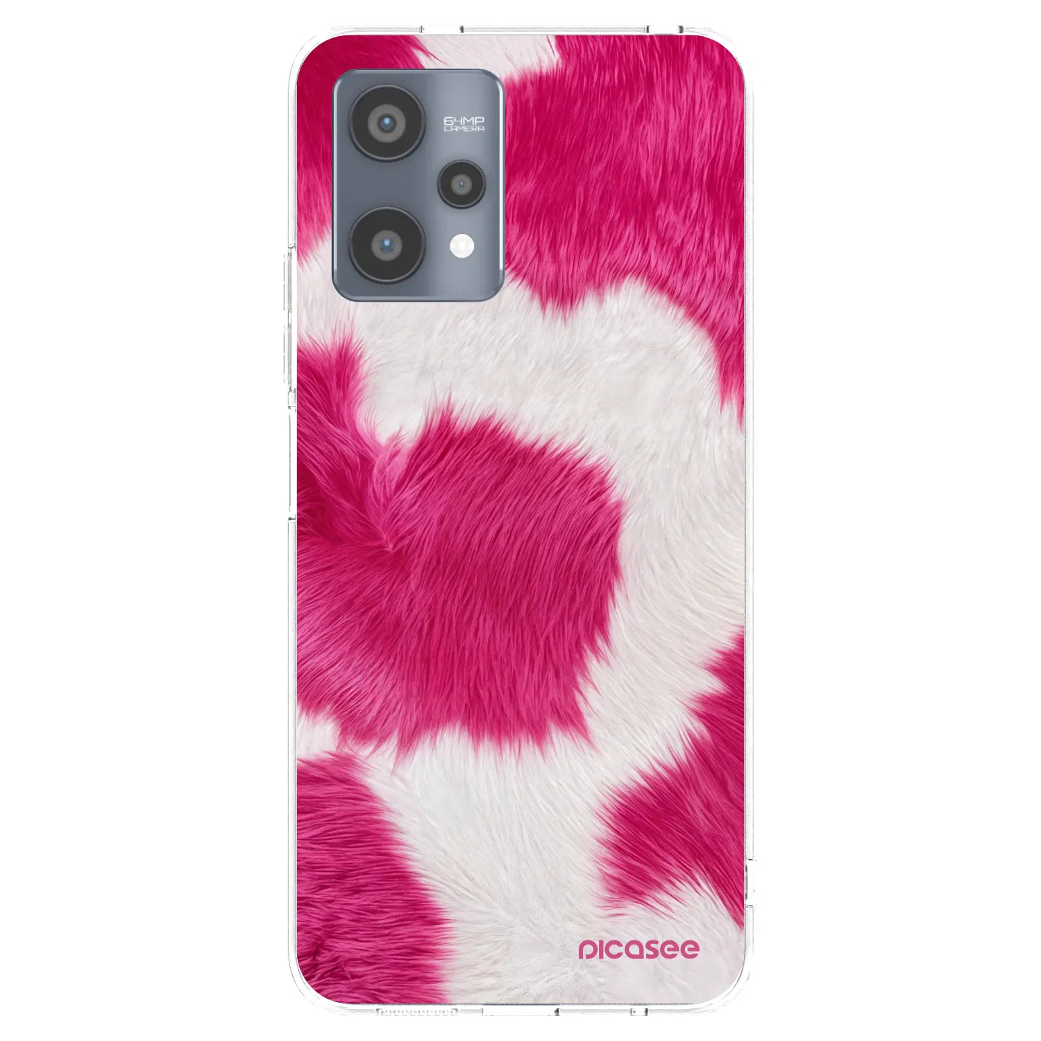 Picasee silikonska prozirna maskica za Realme 9 Pro 5G - Pink Moo