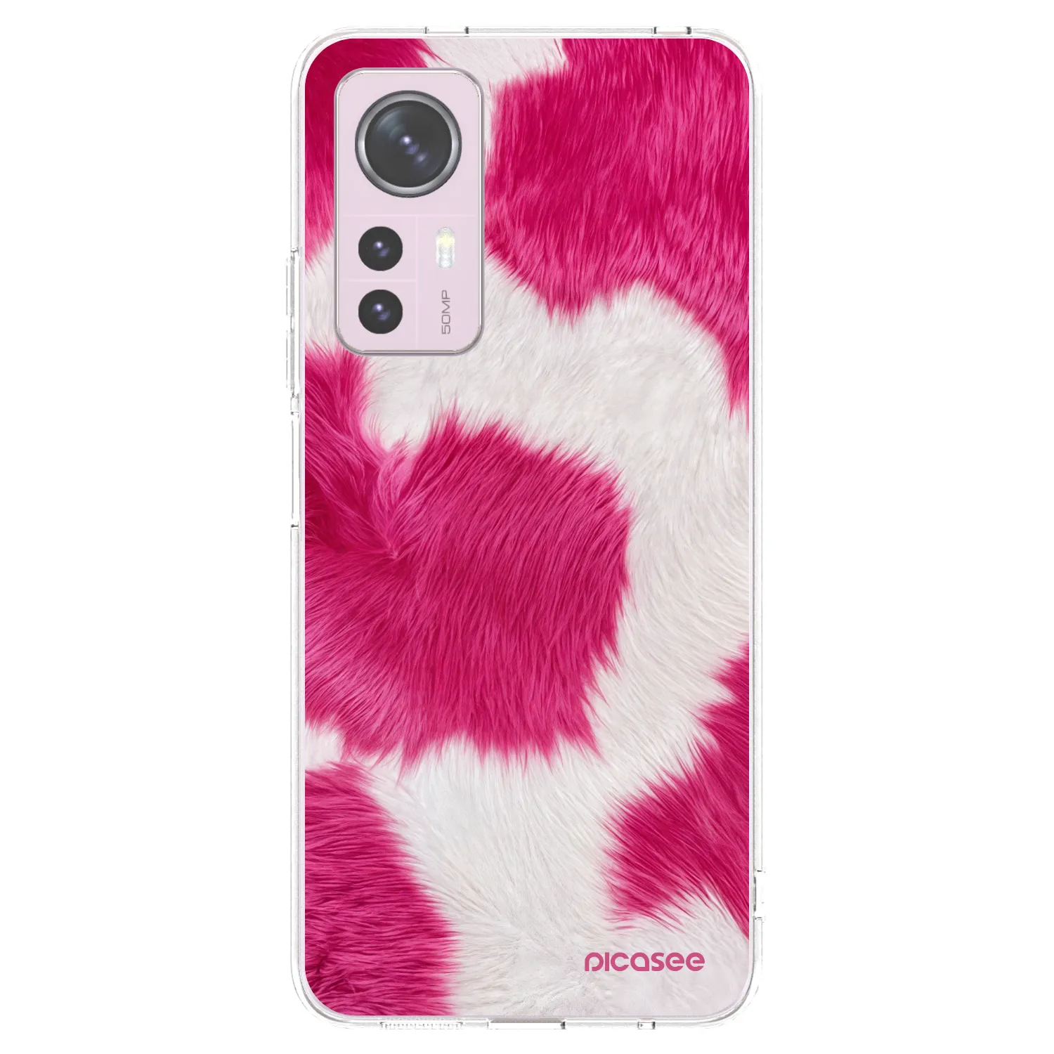 Picasee silikonska prozirna maskica za Xiaomi 12 - Pink Moo