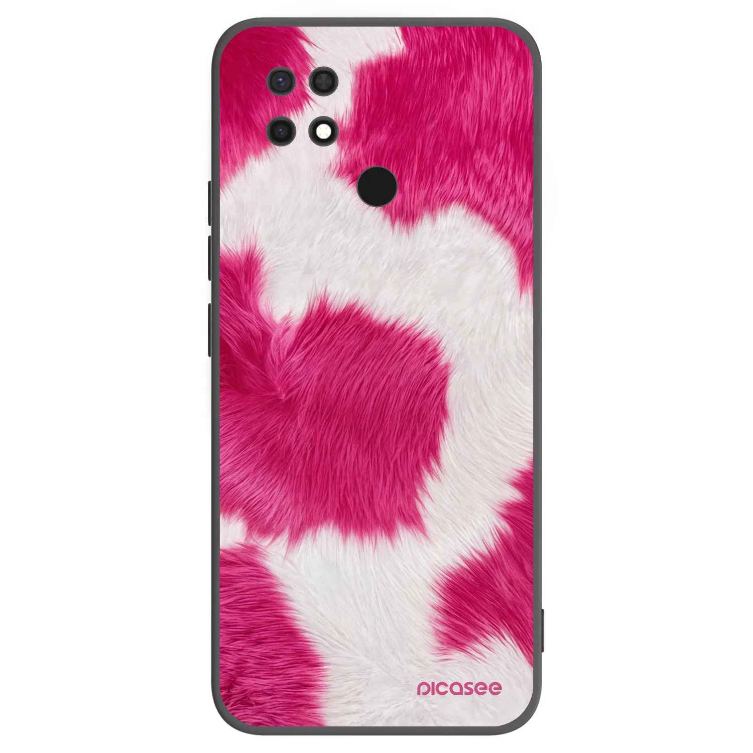 Picasee crna silikonska maskica za Xiaomi Redmi 10C - Pink Moo