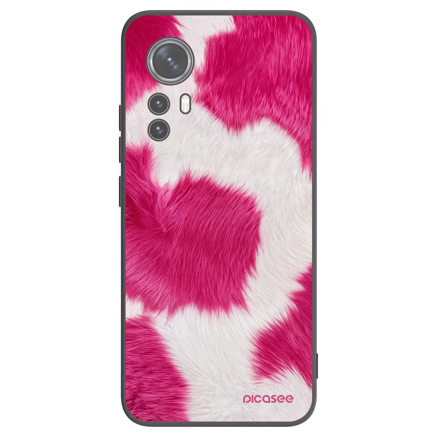 Picasee crna silikonska maskica za Xiaomi 12X - Pink Moo