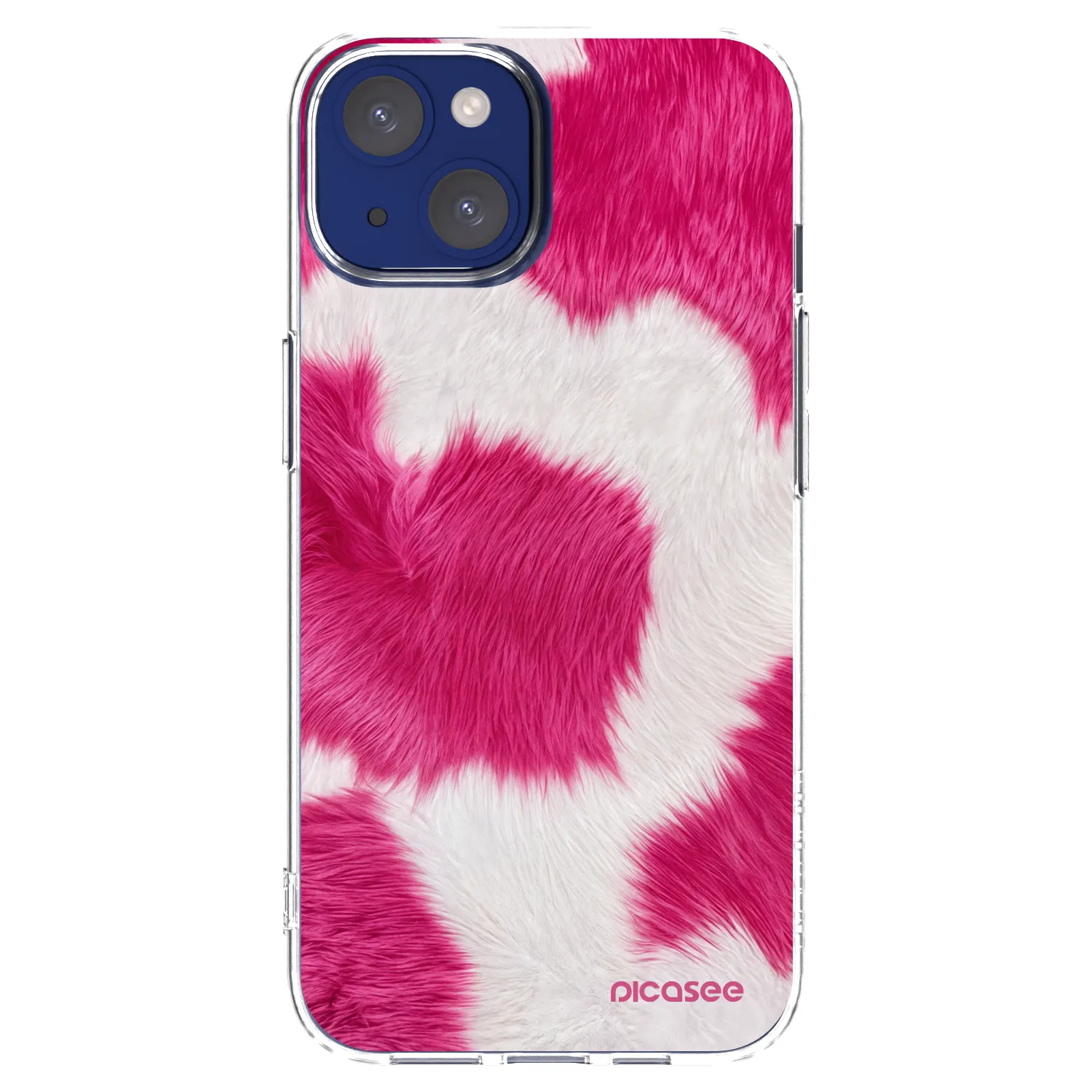 Picasee silikonska prozirna maskica za Apple iPhone 14 - Pink Moo