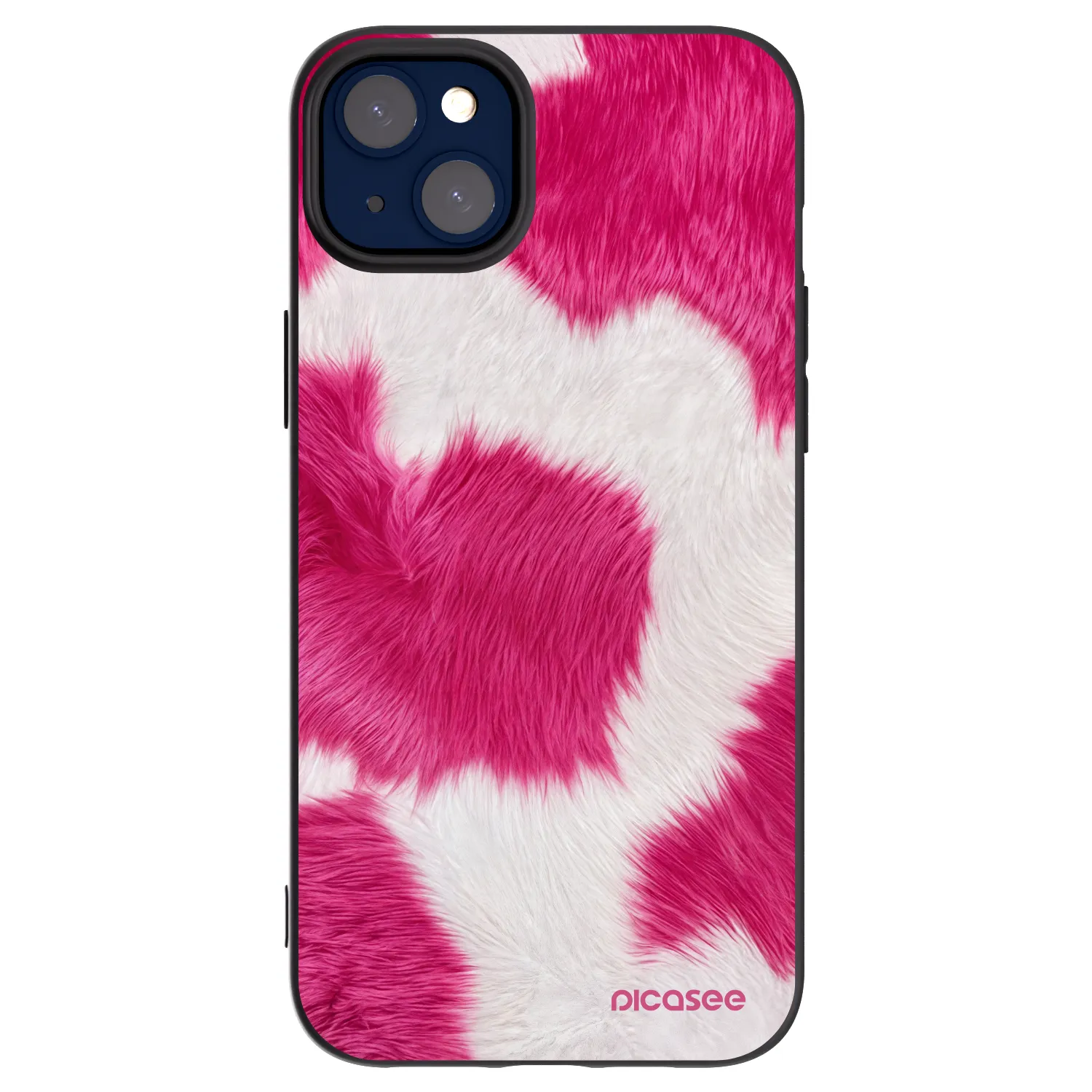 Picasee crna silikonska maskica za Apple iPhone 14 Plus - Pink Moo