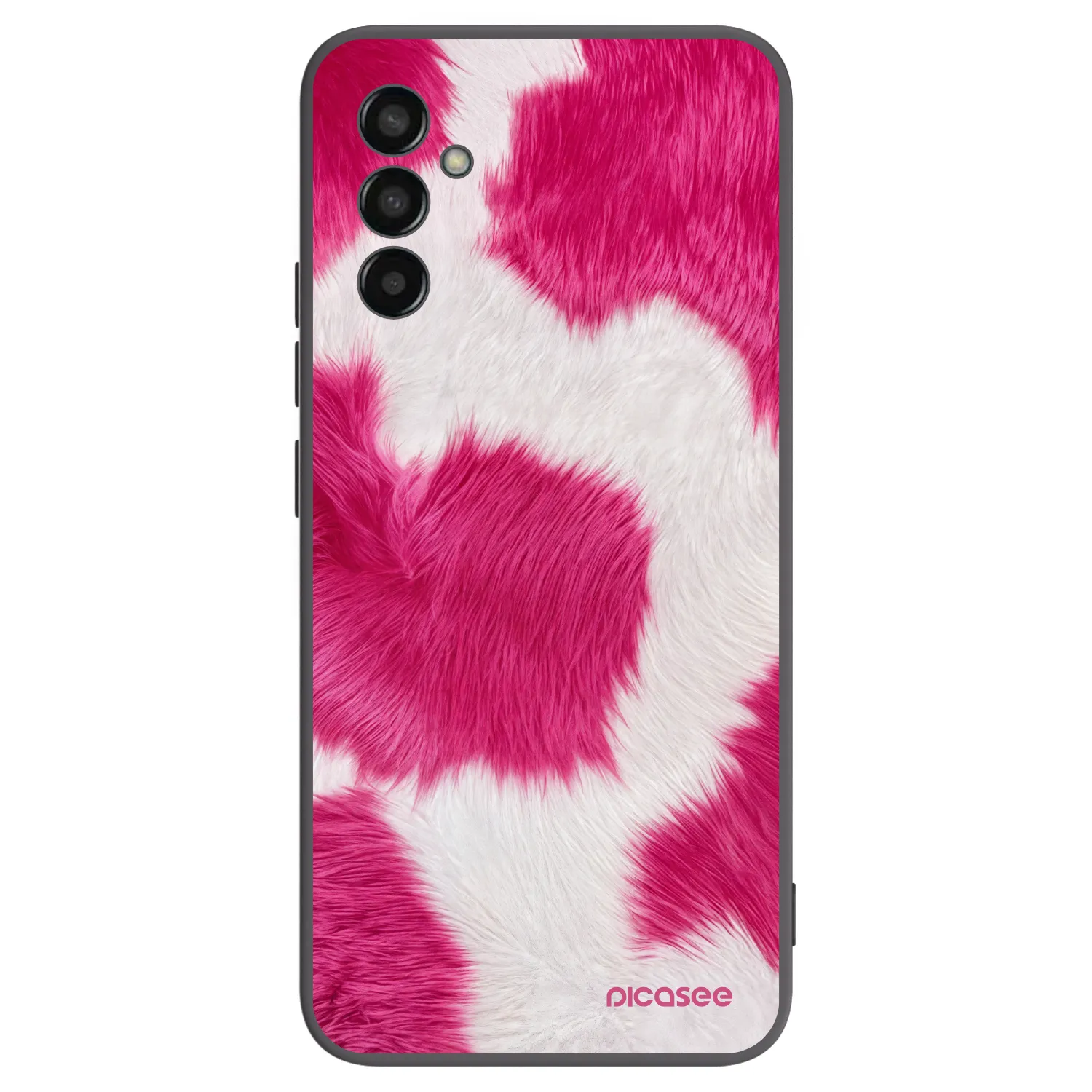 Picasee crna silikonska maskica za Samsung Galaxy M13 M135F - Pink Moo
