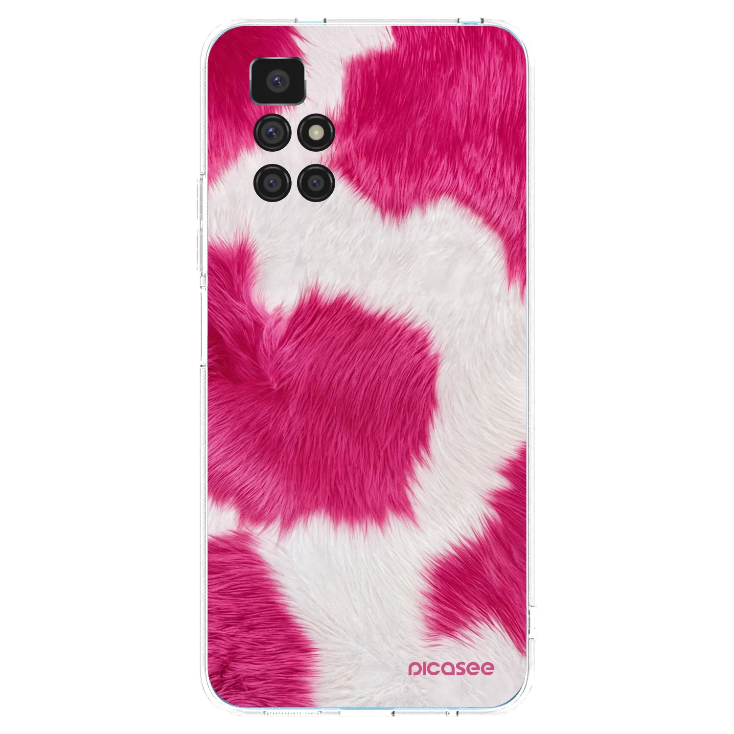 Picasee silikonska prozirna maskica za Xiaomi Redmi 10 (2022) - Pink Moo