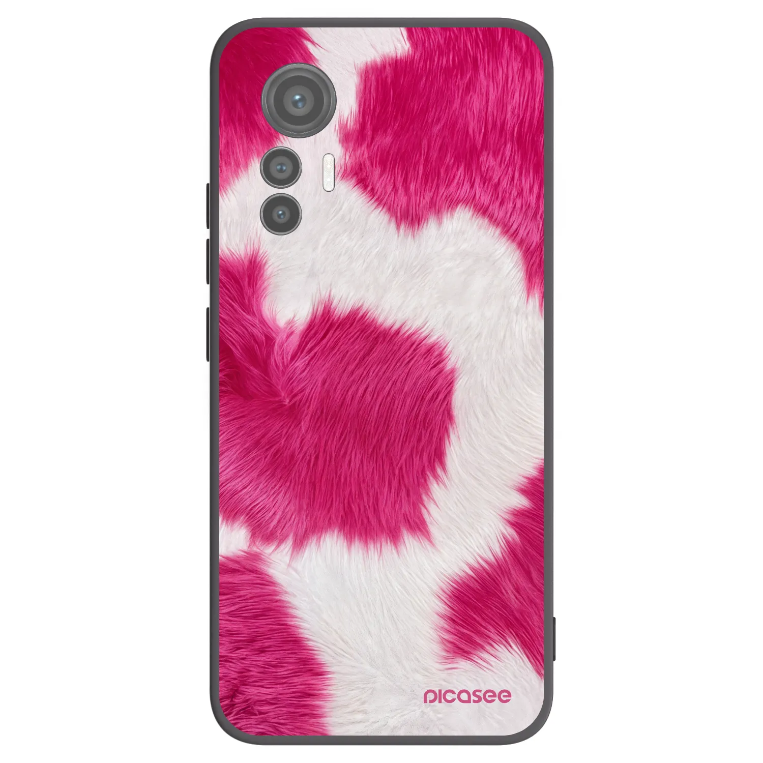 Picasee crna silikonska maskica za Xiaomi 12 Lite - Pink Moo
