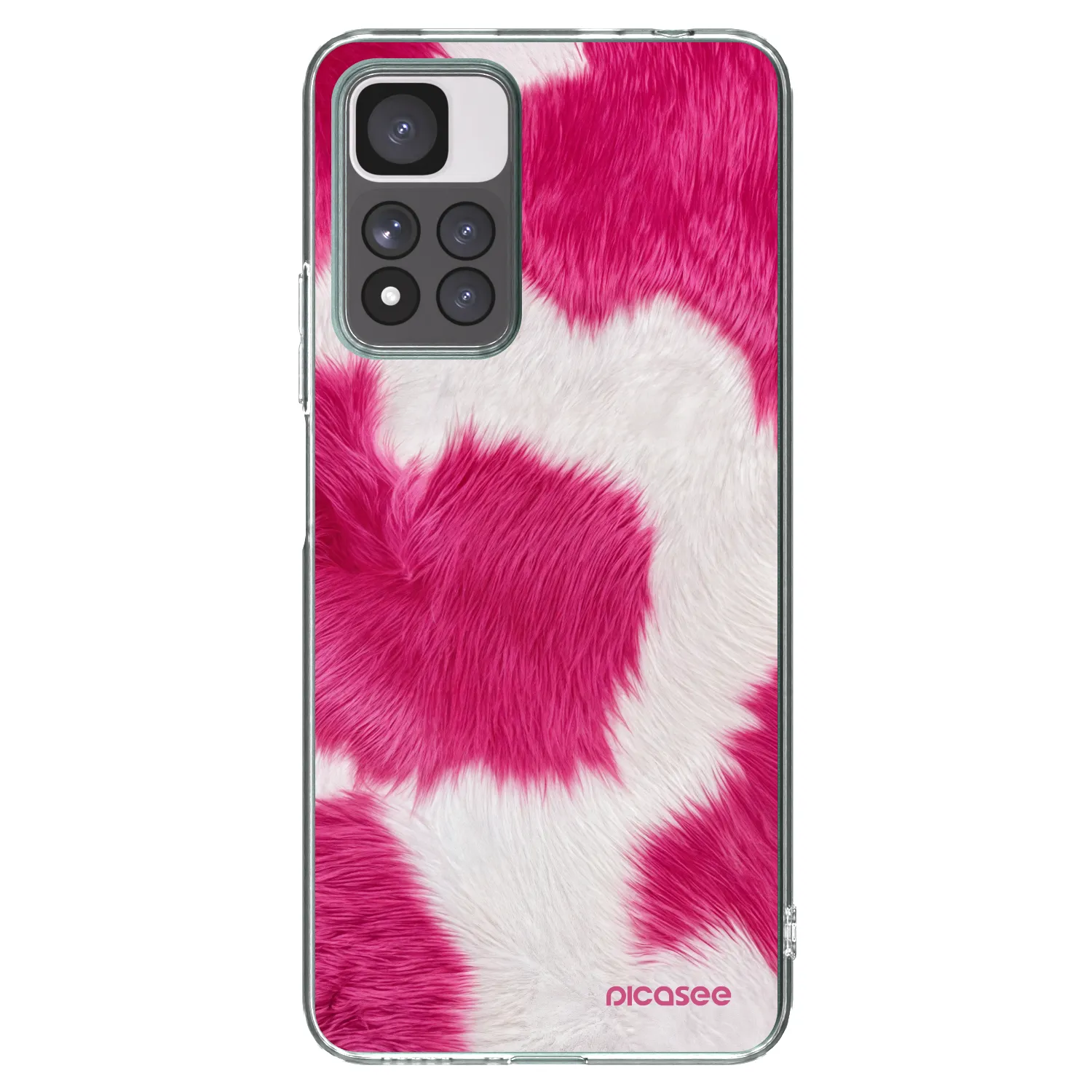 Picasee silikonska prozirna maskica za Xiaomi Redmi Note 11 Pro+ 5G - Pink Moo