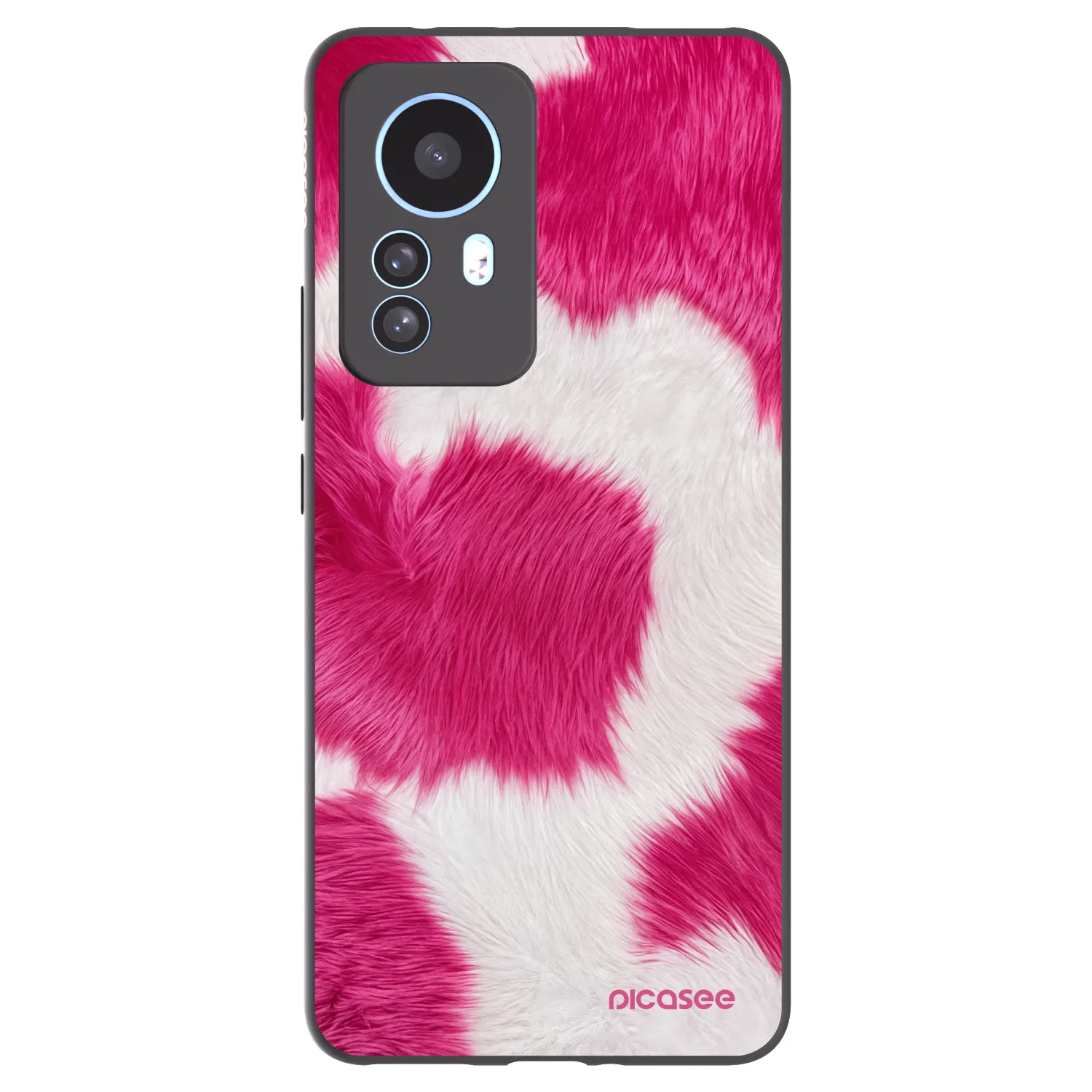 Picasee crna silikonska maskica za Xiaomi 12T - Pink Moo