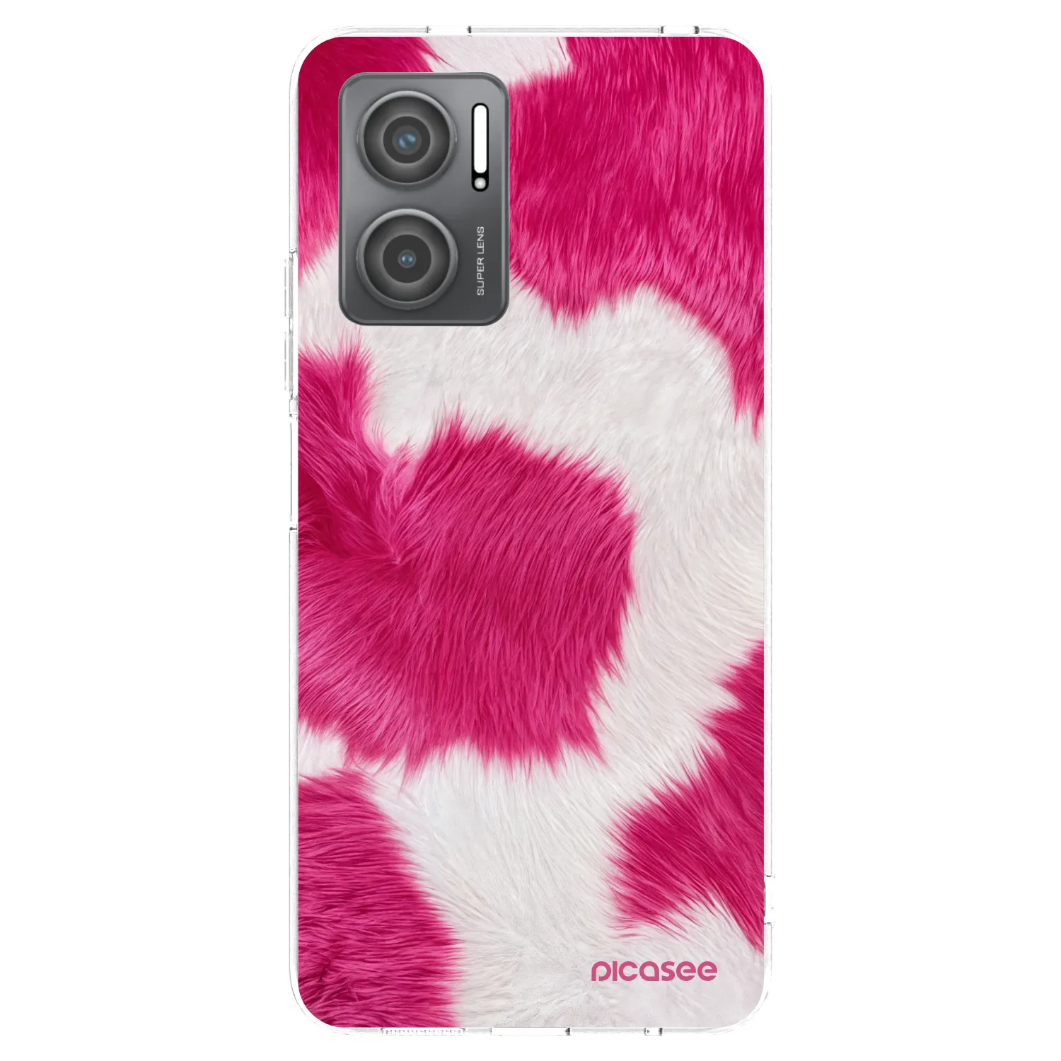 Picasee silikonska prozirna maskica za Xiaomi Redmi 10 5G - Pink Moo