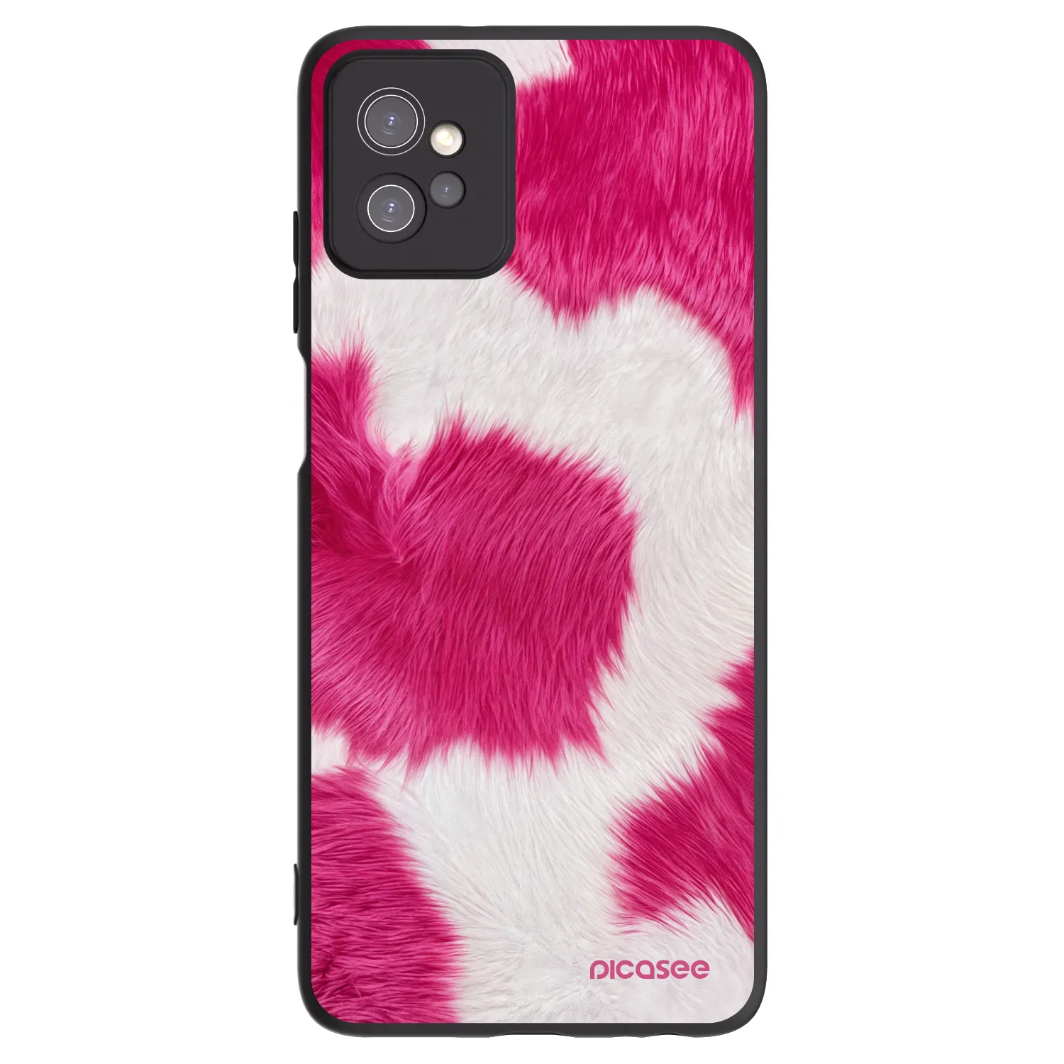 Picasee crna silikonska maskica za Motorola Moto G32 - Pink Moo