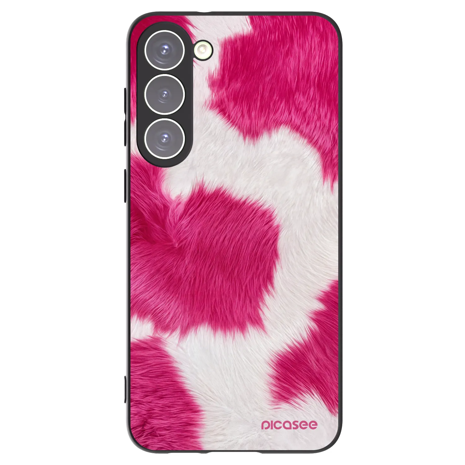 Picasee crna silikonska maskica za Samsung Galaxy S23+ 5G - Pink Moo