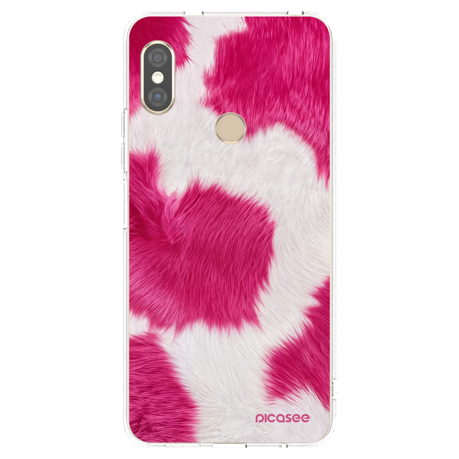 Picasee silikonska prozirna maskica za Xiaomi Redmi Note 5 Global - Pink Moo