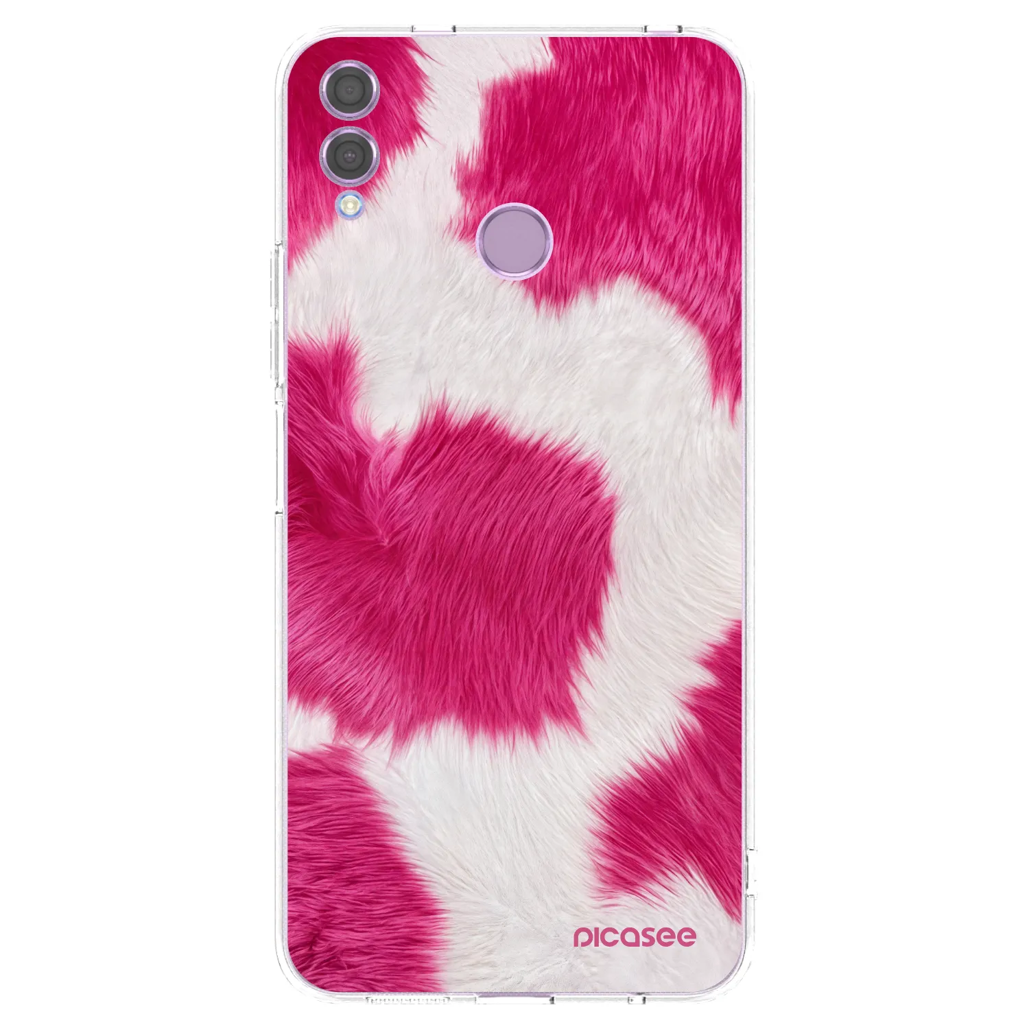 Picasee silikonska prozirna maskica za Honor 8X - Pink Moo