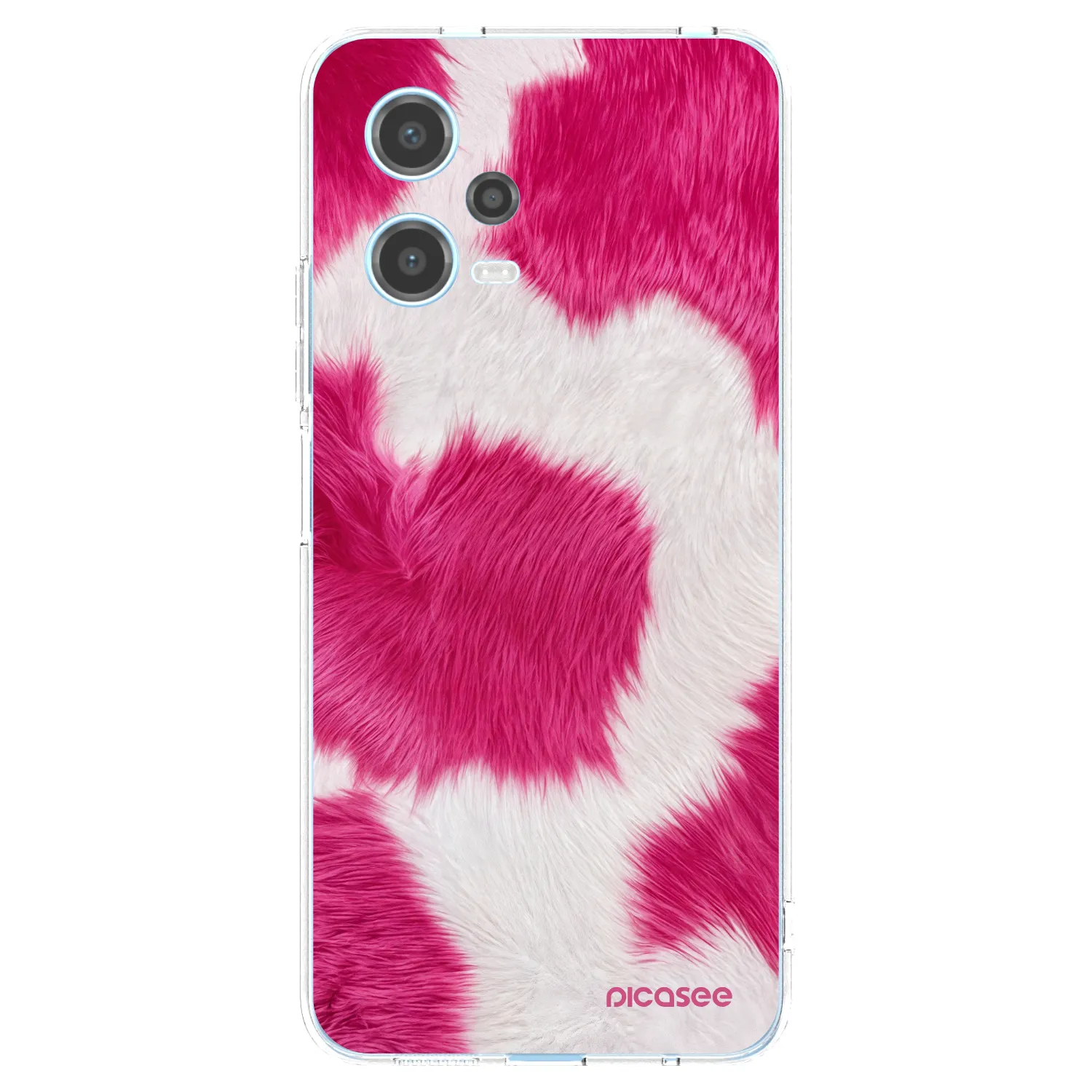 Picasee silikonska prozirna maskica za Xiaomi Redmi Note 12 5G - Pink Moo