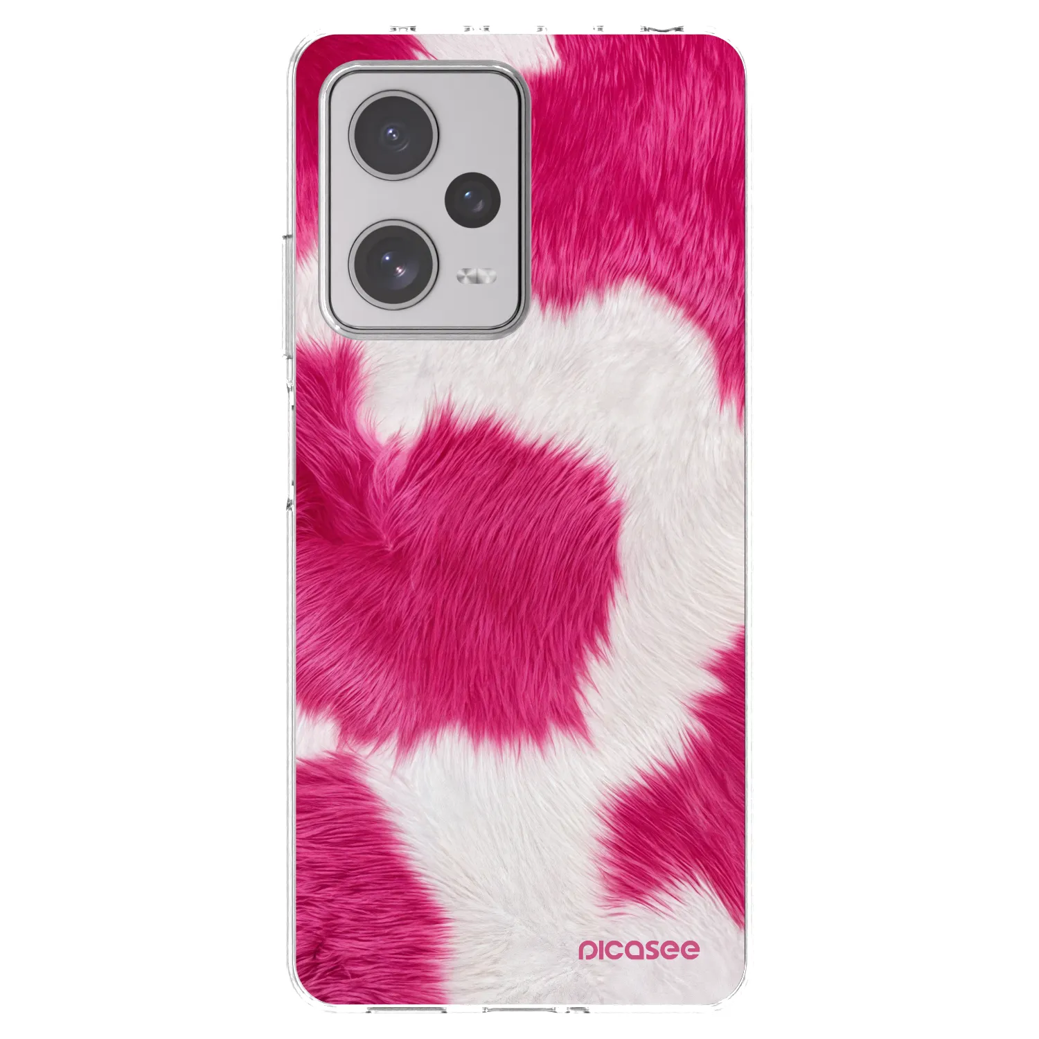 Picasee silikonska prozirna maskica za Xiaomi Redmi Note 12 Pro+ 5G - Pink Moo