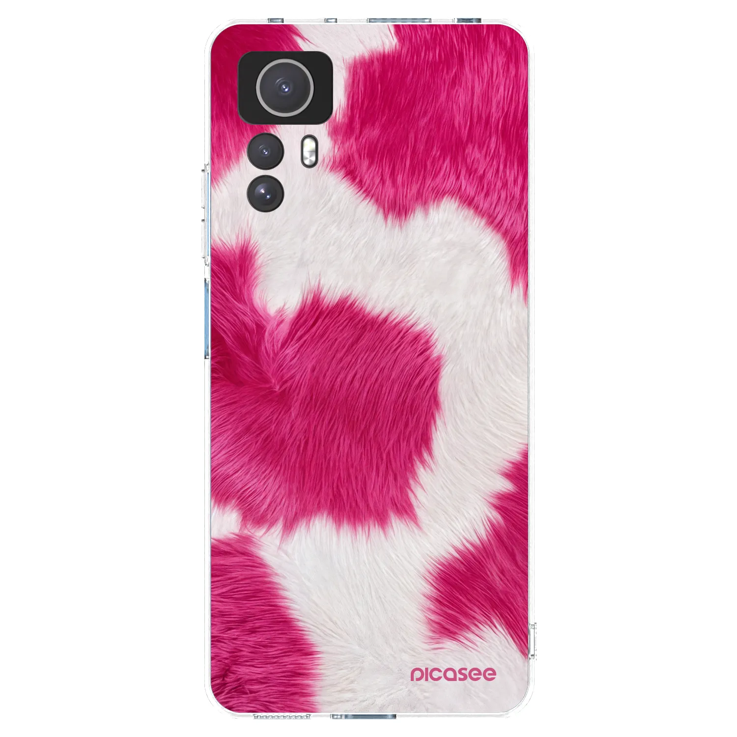 Picasee silikonska prozirna maskica za Xiaomi Redmi Note 12S - Pink Moo