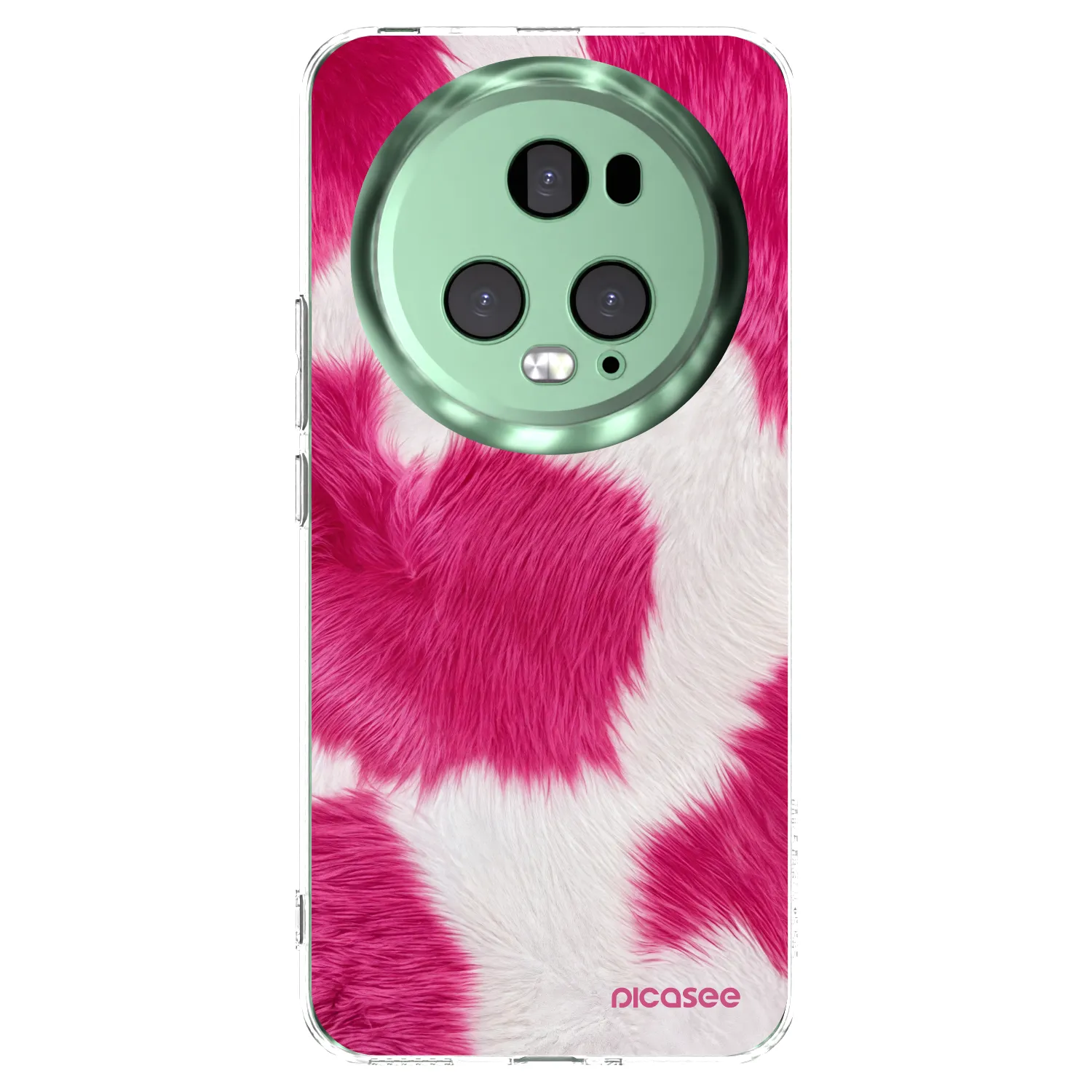 Picasee silikonska prozirna maskica za Honor Magic5 Pro - Pink Moo