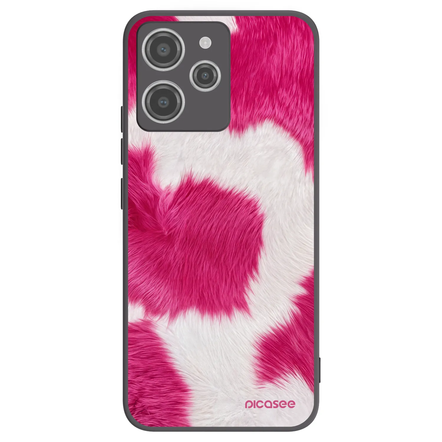 Picasee crna silikonska maskica za Xiaomi Redmi 12 4G - Pink Moo