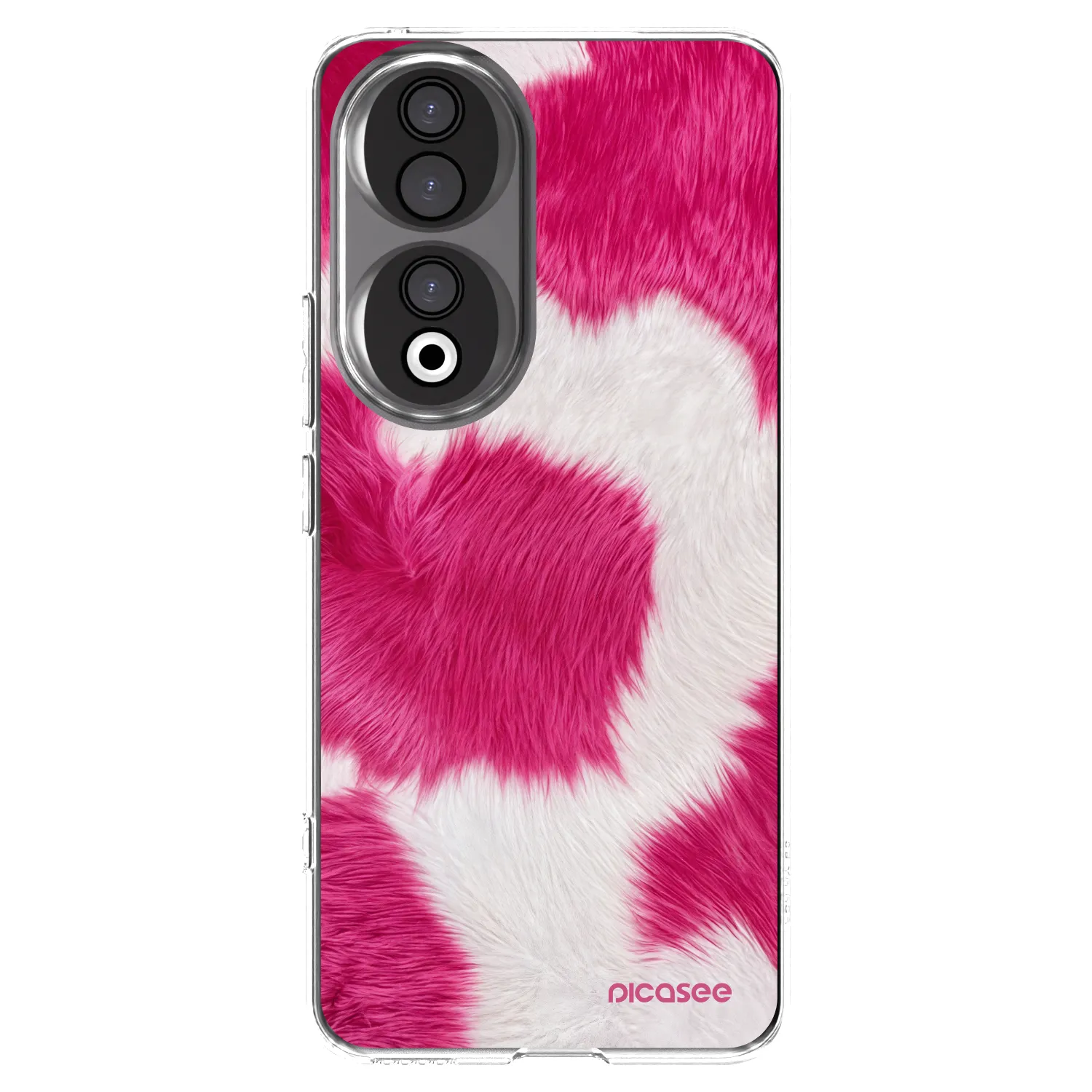 Picasee silikonska prozirna maskica za Honor 90 5G - Pink Moo