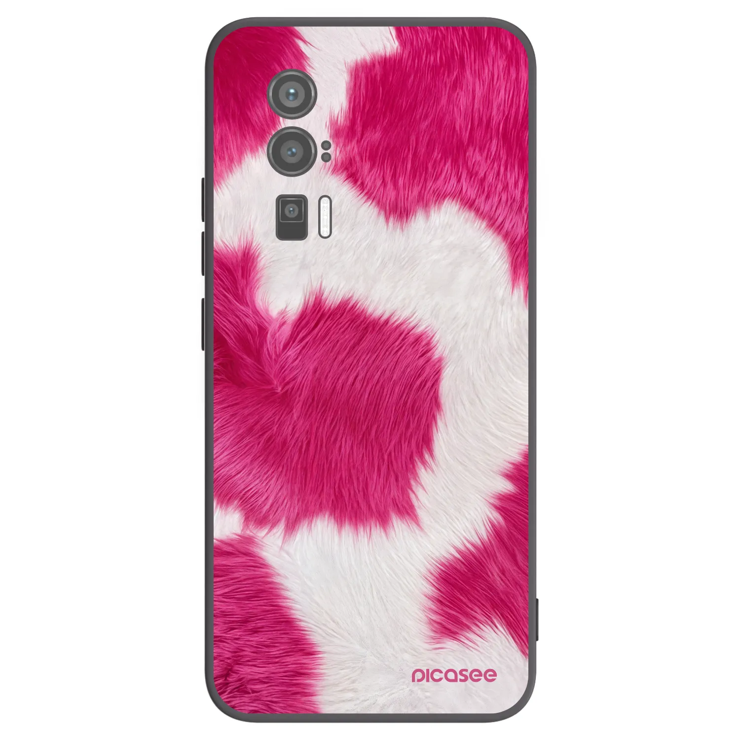 Picasee crna silikonska maskica za Xiaomi Poco F5 Pro 5G - Pink Moo