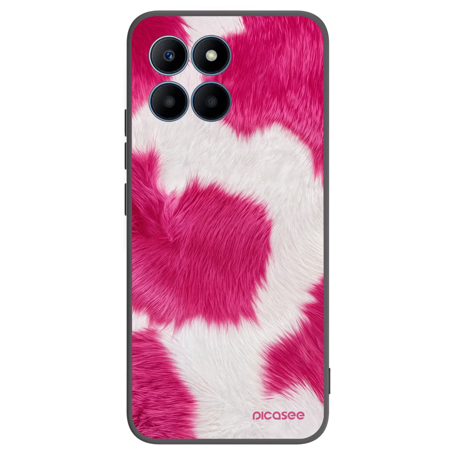 Picasee crna silikonska maskica za Honor 70 Lite - Pink Moo