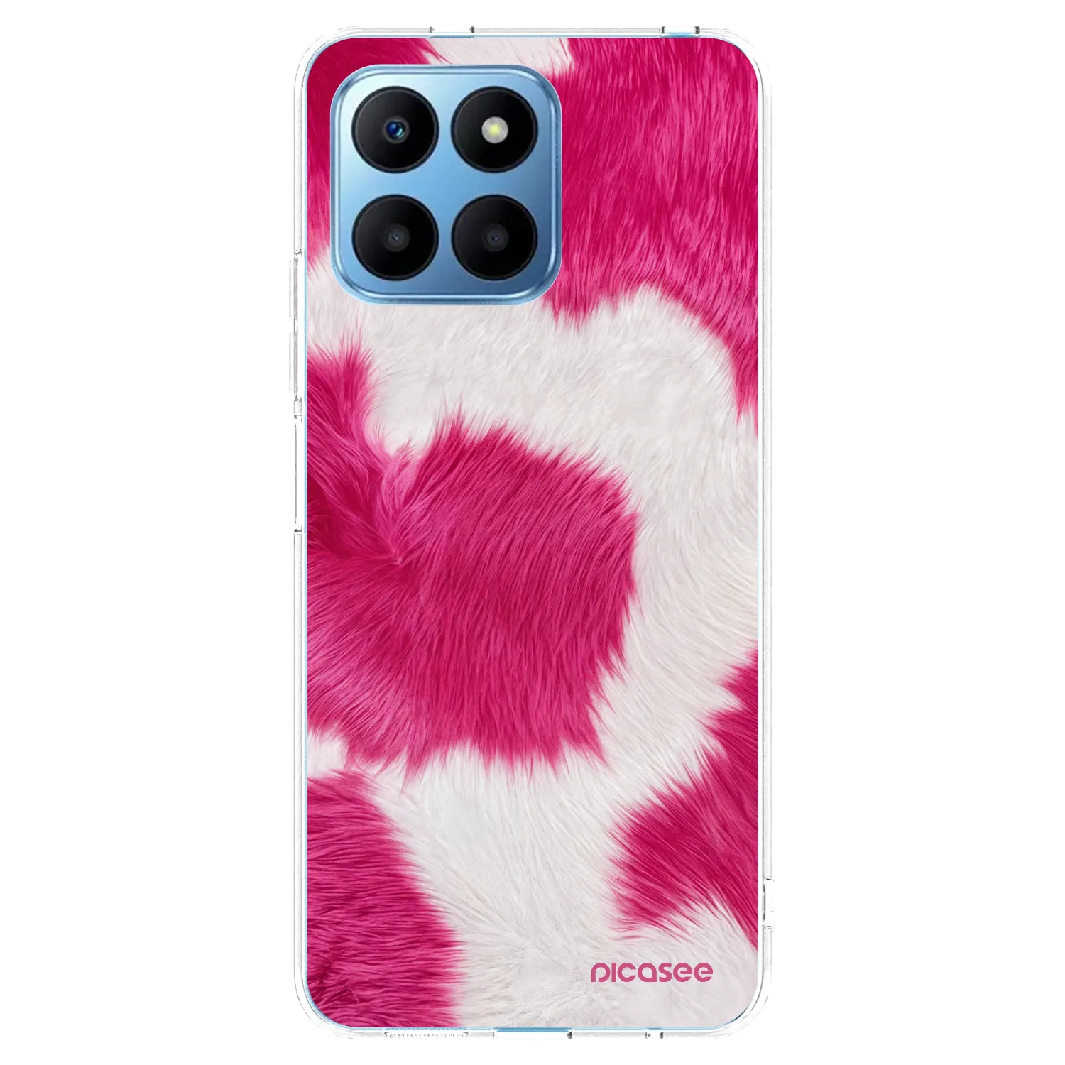 Picasee silikonska prozirna maskica za Honor 70 Lite - Pink Moo