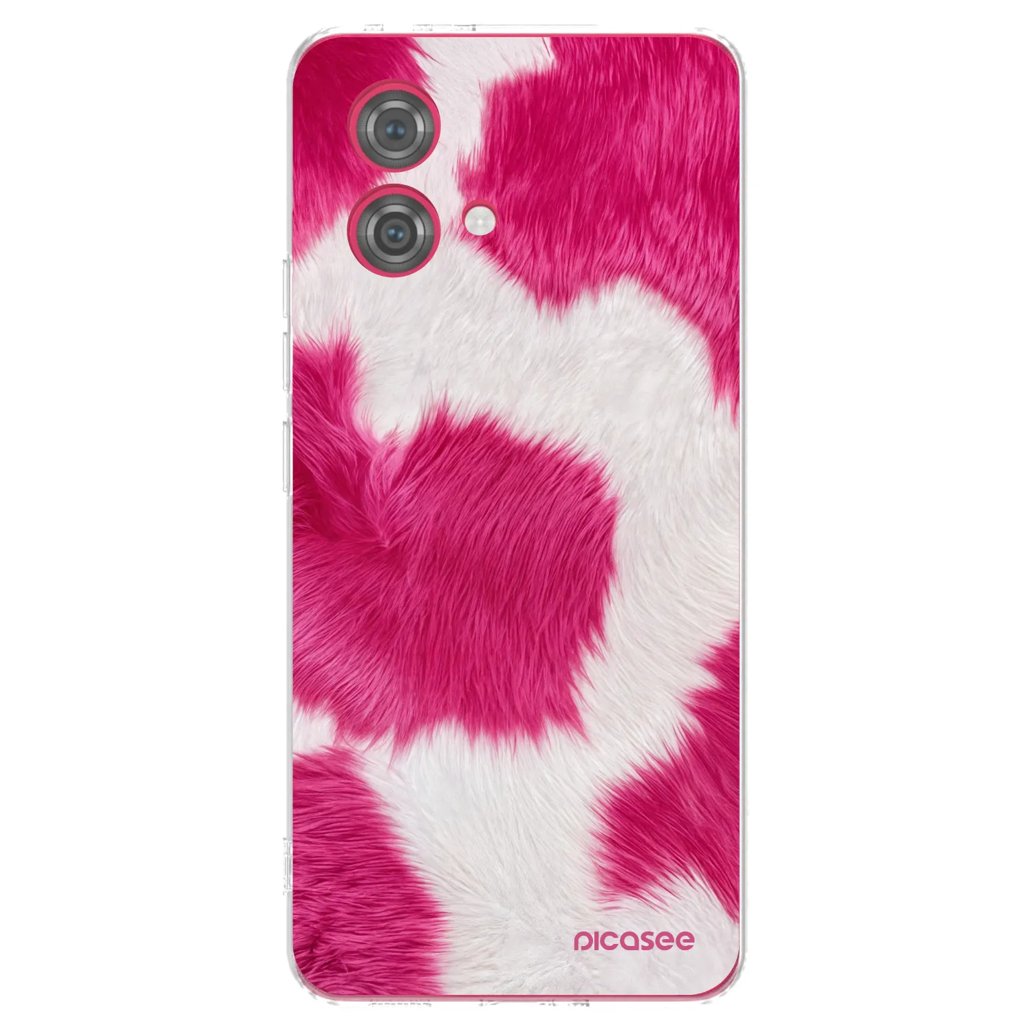 Picasee silikonska prozirna maskica za Motorola Moto G84 5G - Pink Moo