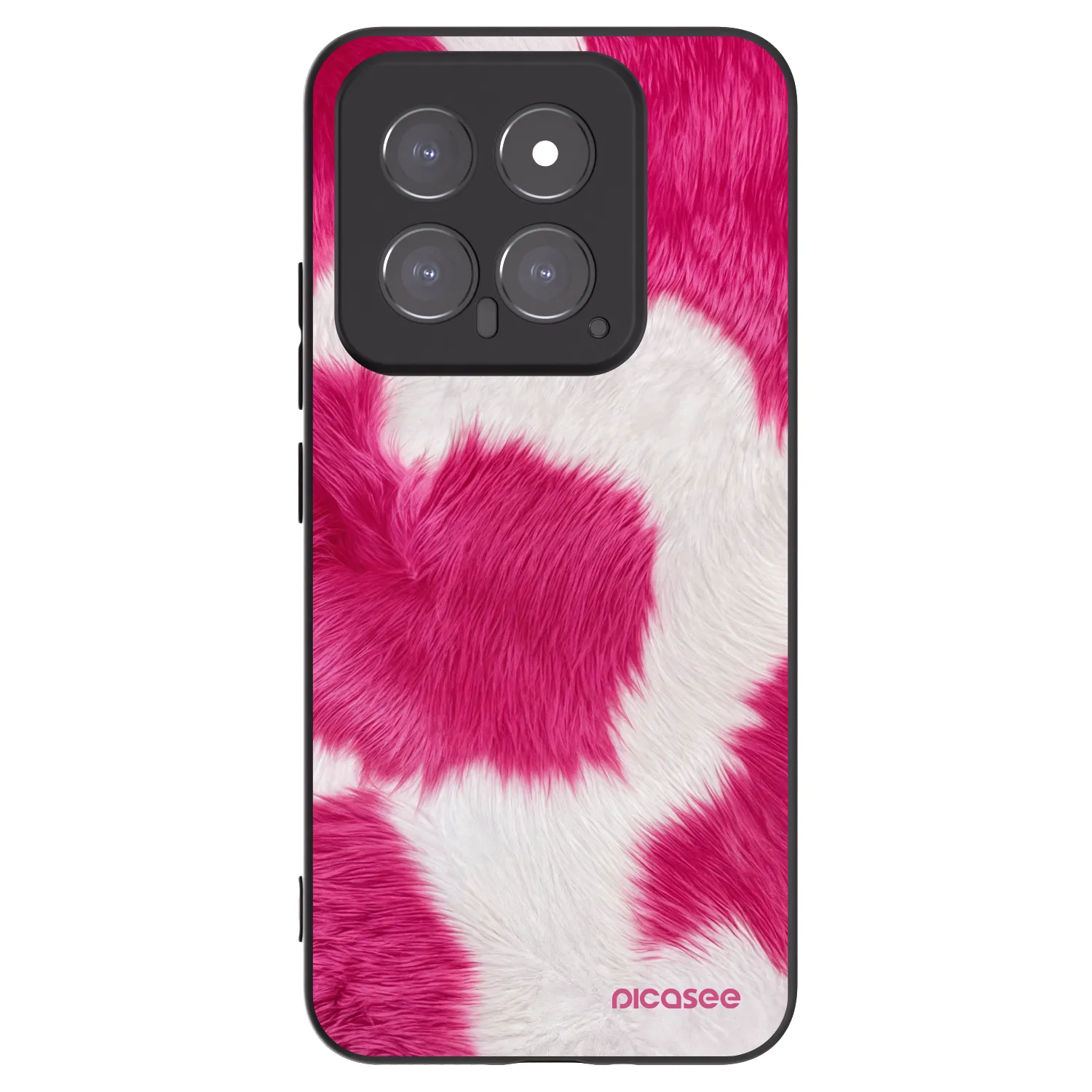 Picasee crna silikonska maskica za Xiaomi 14 - Pink Moo
