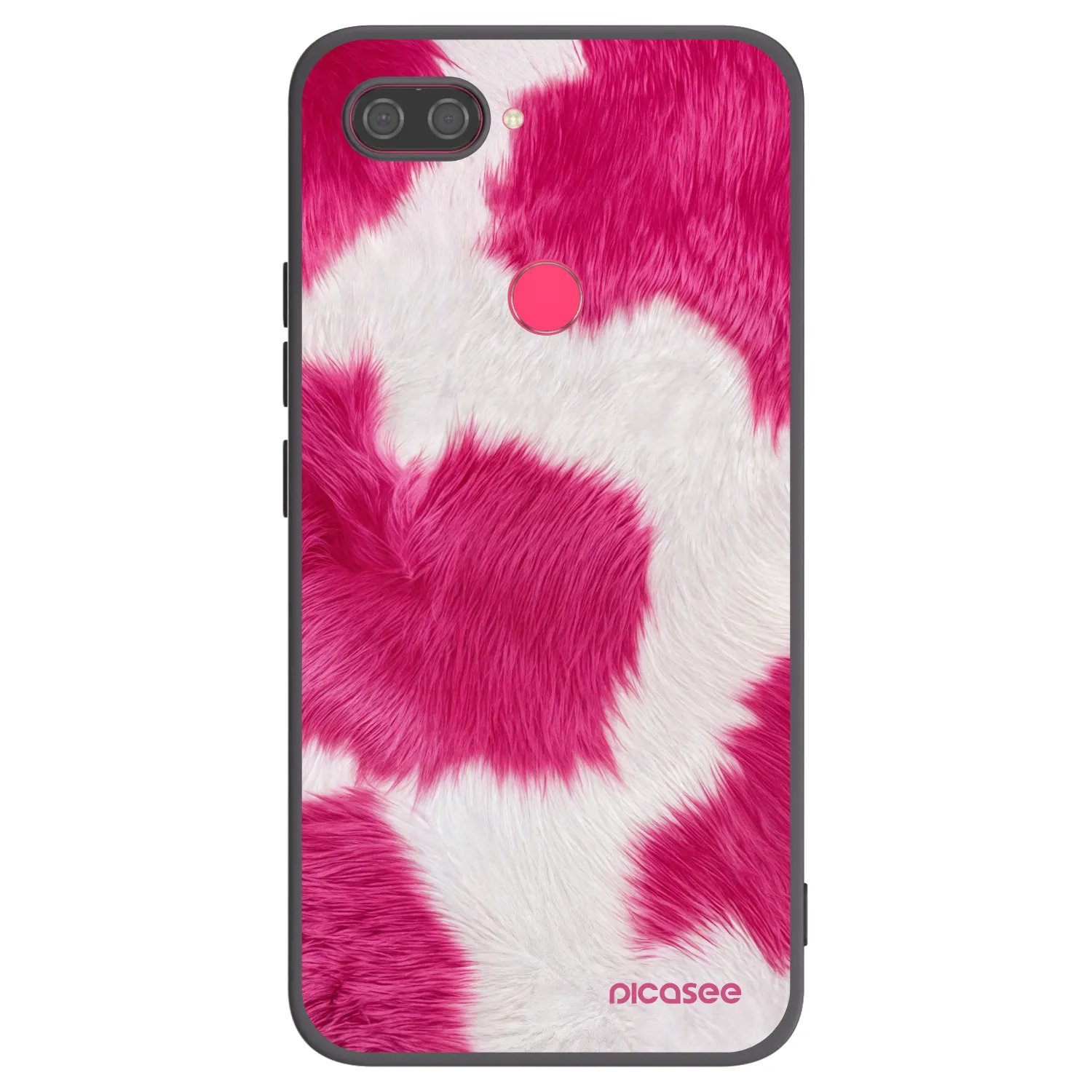 Picasee crna silikonska maskica za Xiaomi Mi 8 Lite - Pink Moo