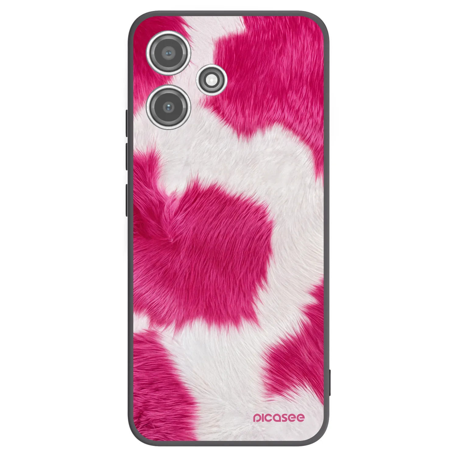 Picasee crna silikonska maskica za Xiaomi Redmi 12 5G - Pink Moo