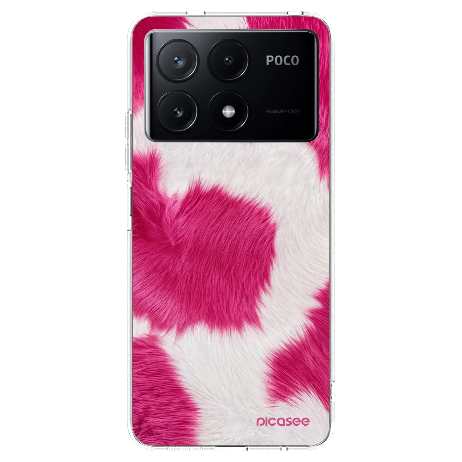 Picasee silikonska prozirna maskica za Xiaomi Poco X6 Pro - Pink Moo