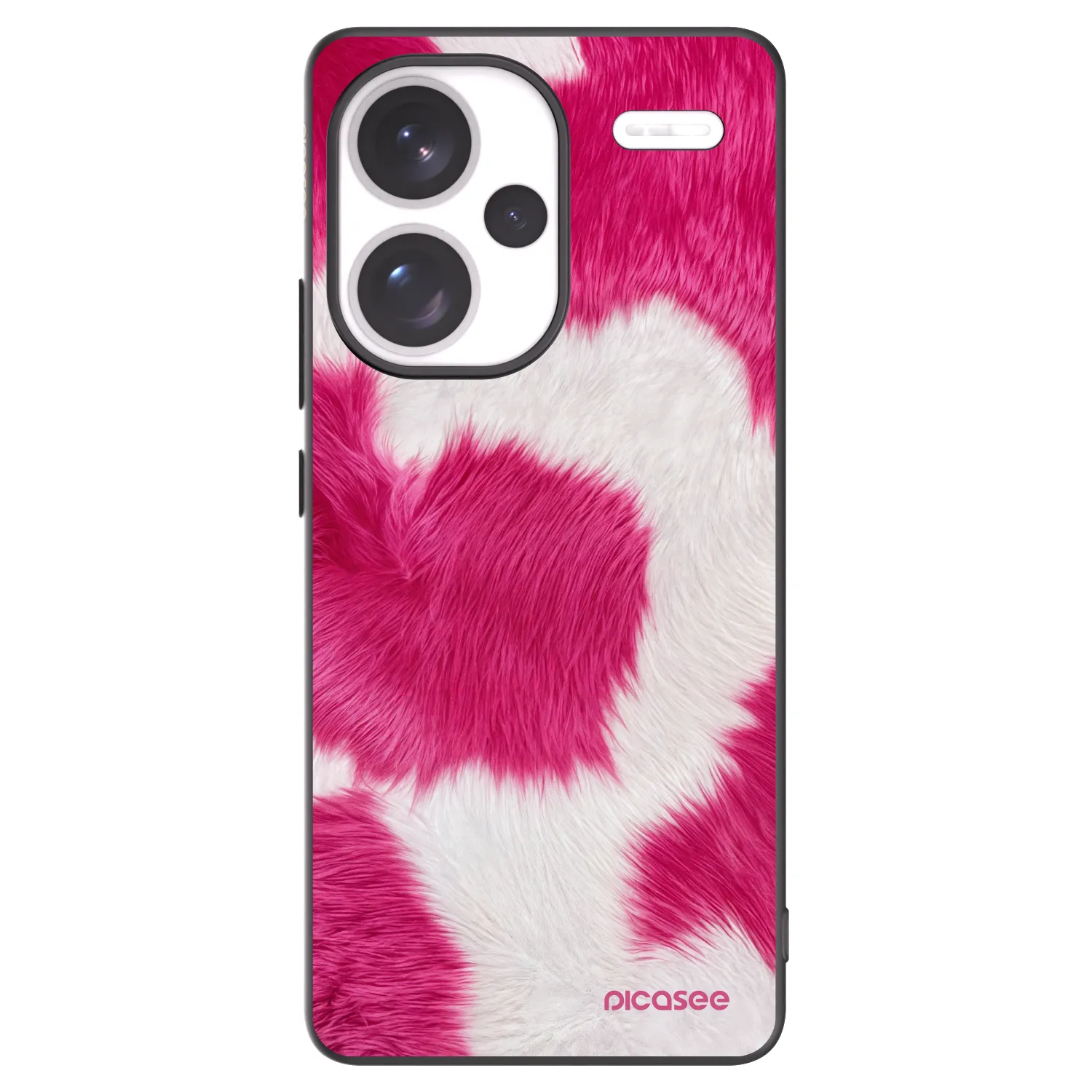 Picasee crna silikonska maskica za Xiaomi Redmi Note 13 Pro+ 5G - Pink Moo