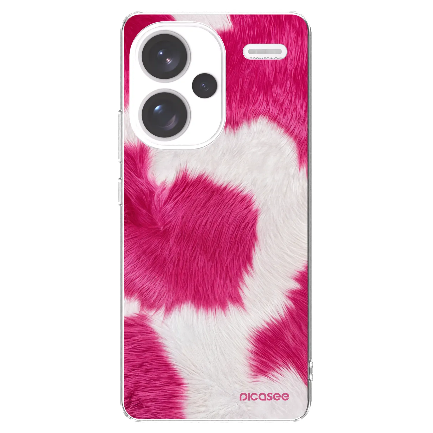 Picasee silikonska prozirna maskica za Xiaomi Redmi Note 13 Pro+ 5G - Pink Moo