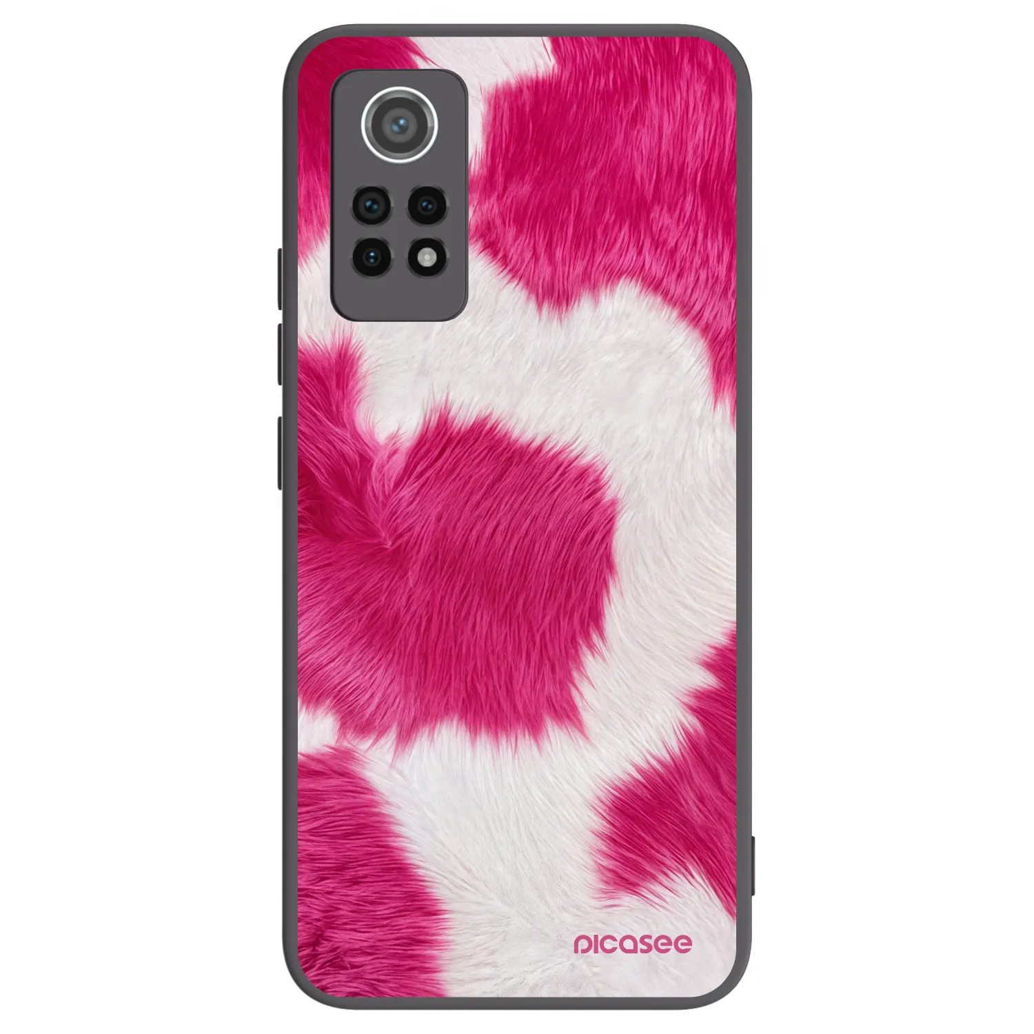 Picasee crna silikonska maskica za Xiaomi Redmi Note 12 Pro 4G - Pink Moo